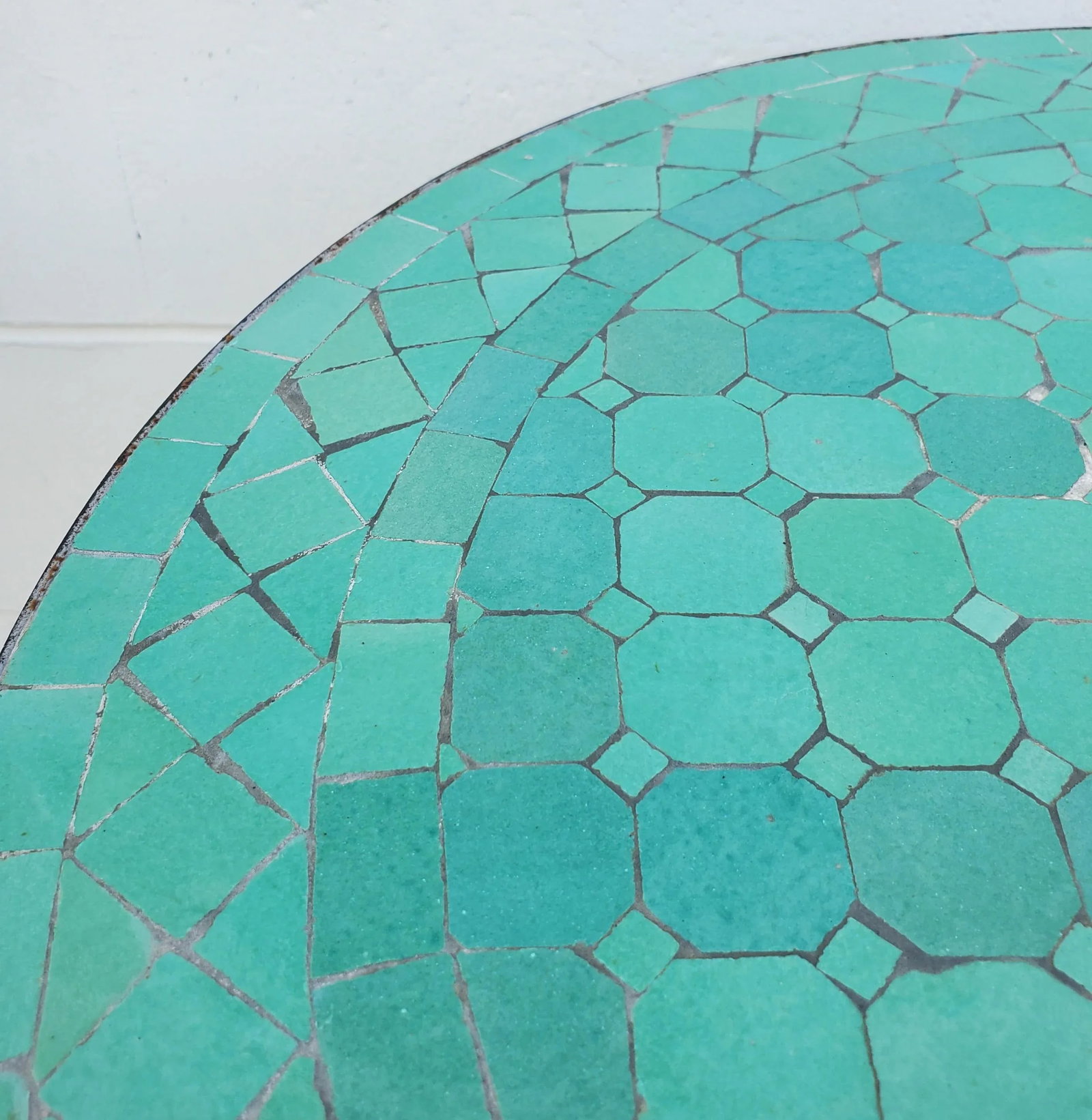 24" Aqua Moroccan Mosaic Table - Cr4 - 5