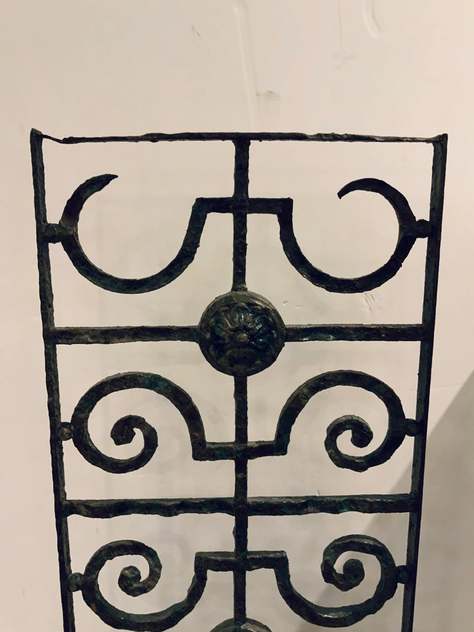 Antique Patinated Iron European Building Fragment Screen - 2