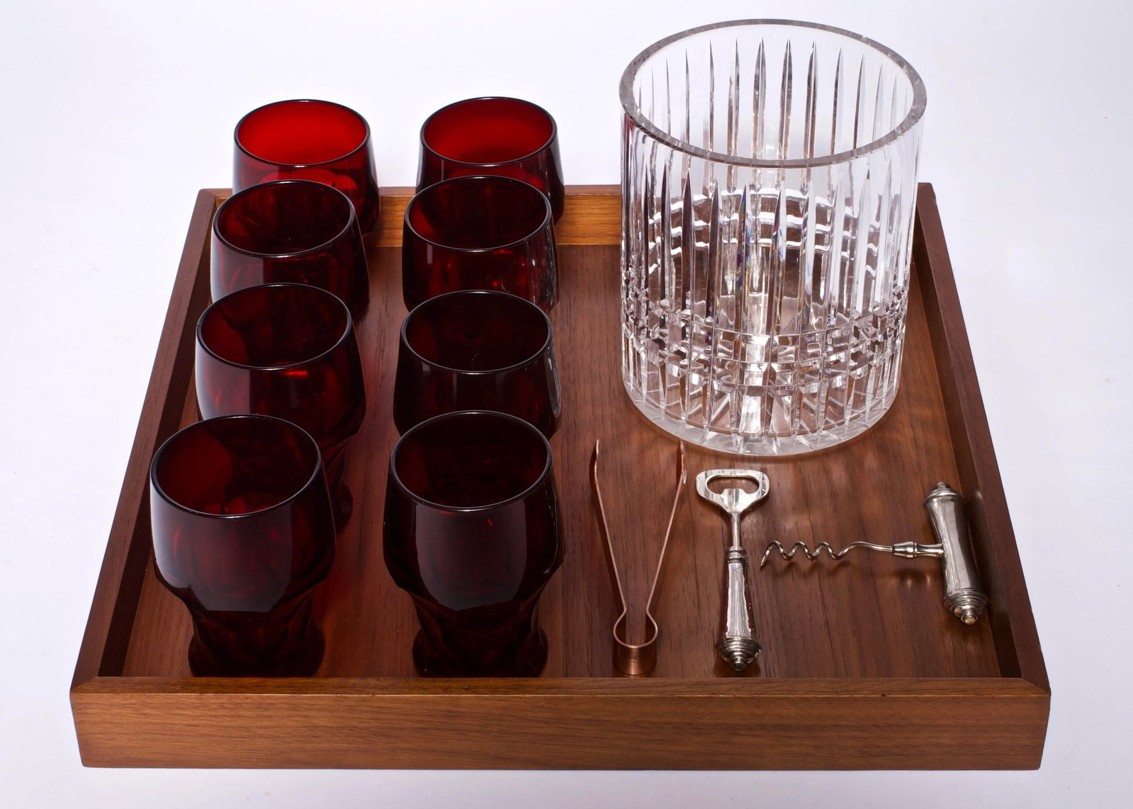 Modern Walnut Serving Tray - 4