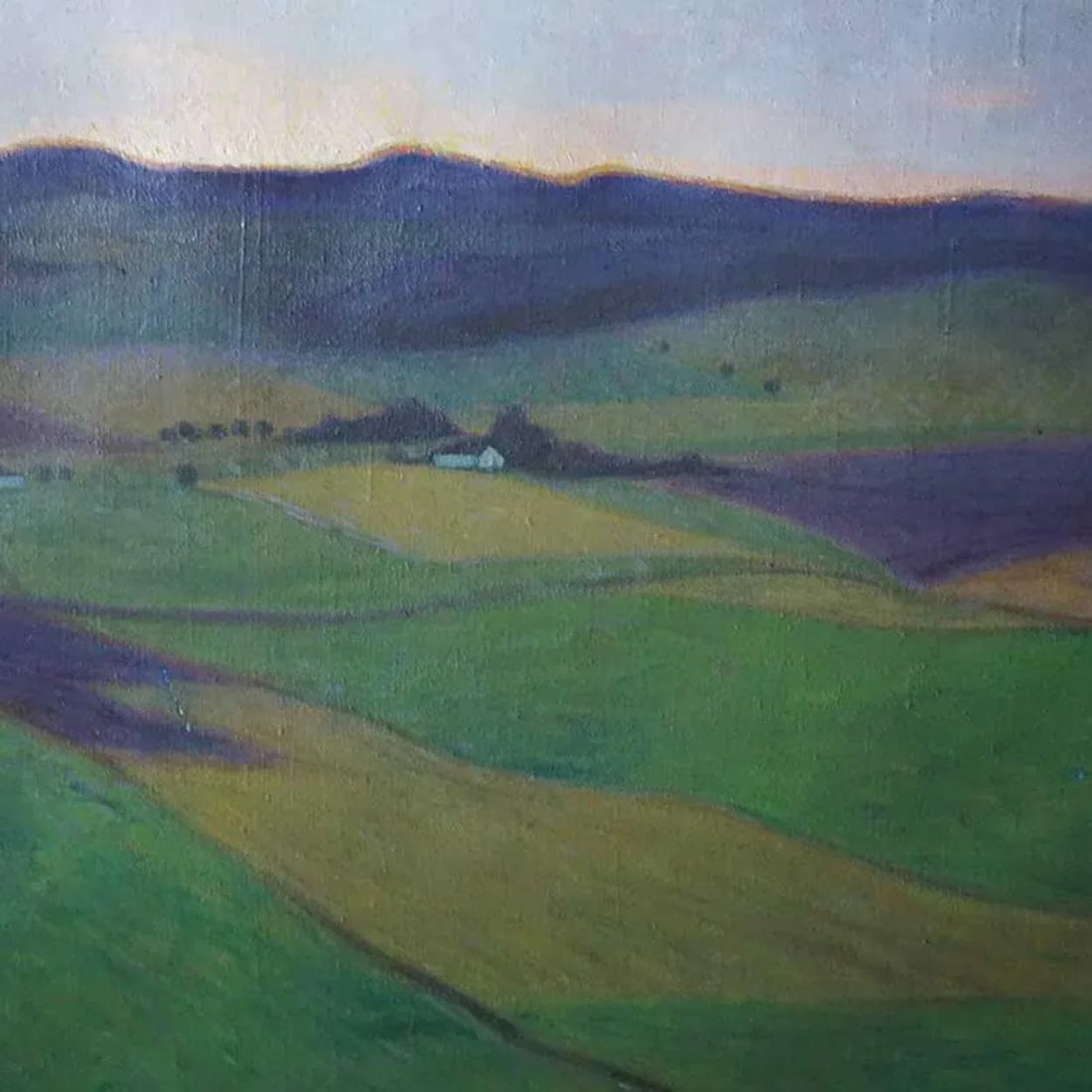 Large Fritz Edvard Karfve Oil on Canvas Painting, Pastoral Landscape, Skane, Sweden - 2