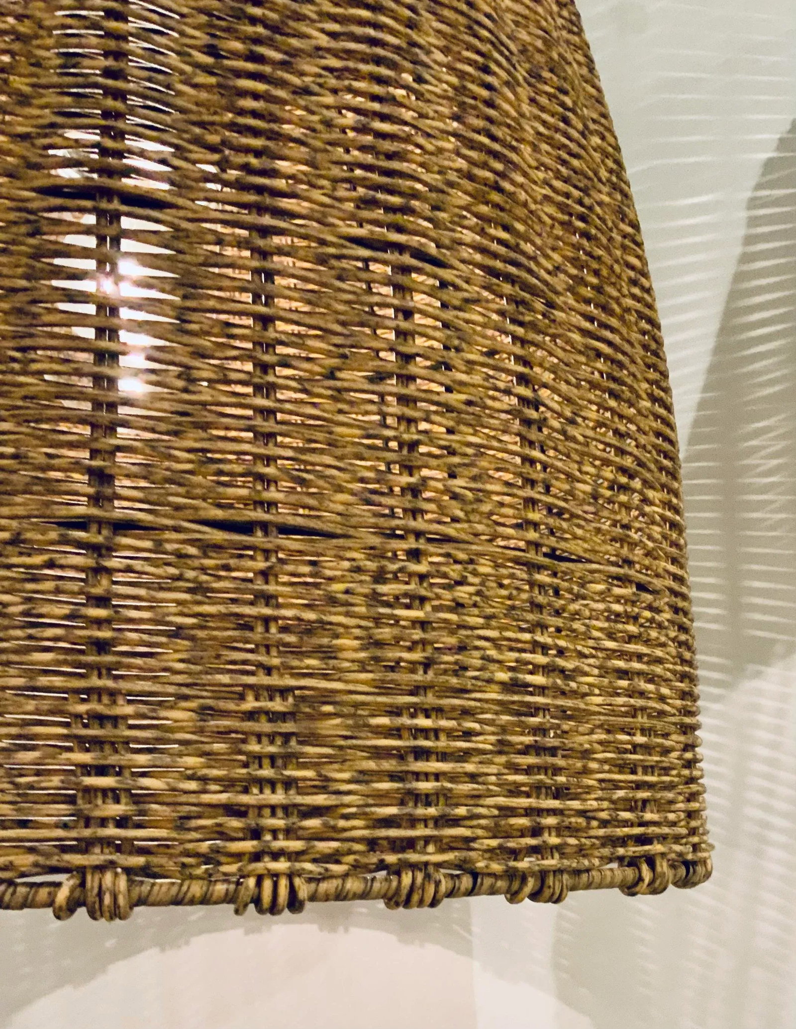 Regina Andrew Organic Modern Woven Tan Wicker Outdoor Beehive Pendant, - 2