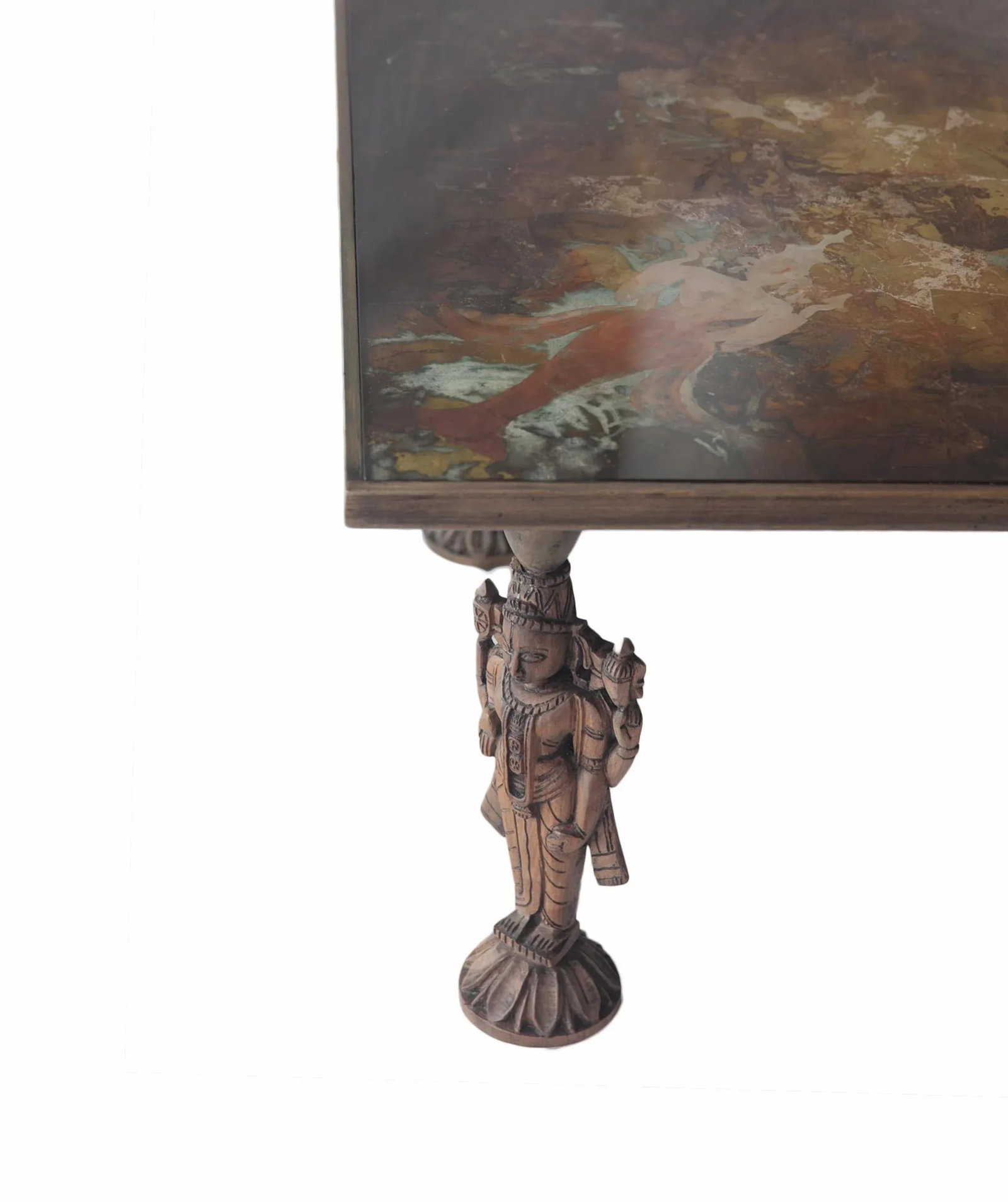 1960's Indonesian Reversed Painted Cocktail Table - 3