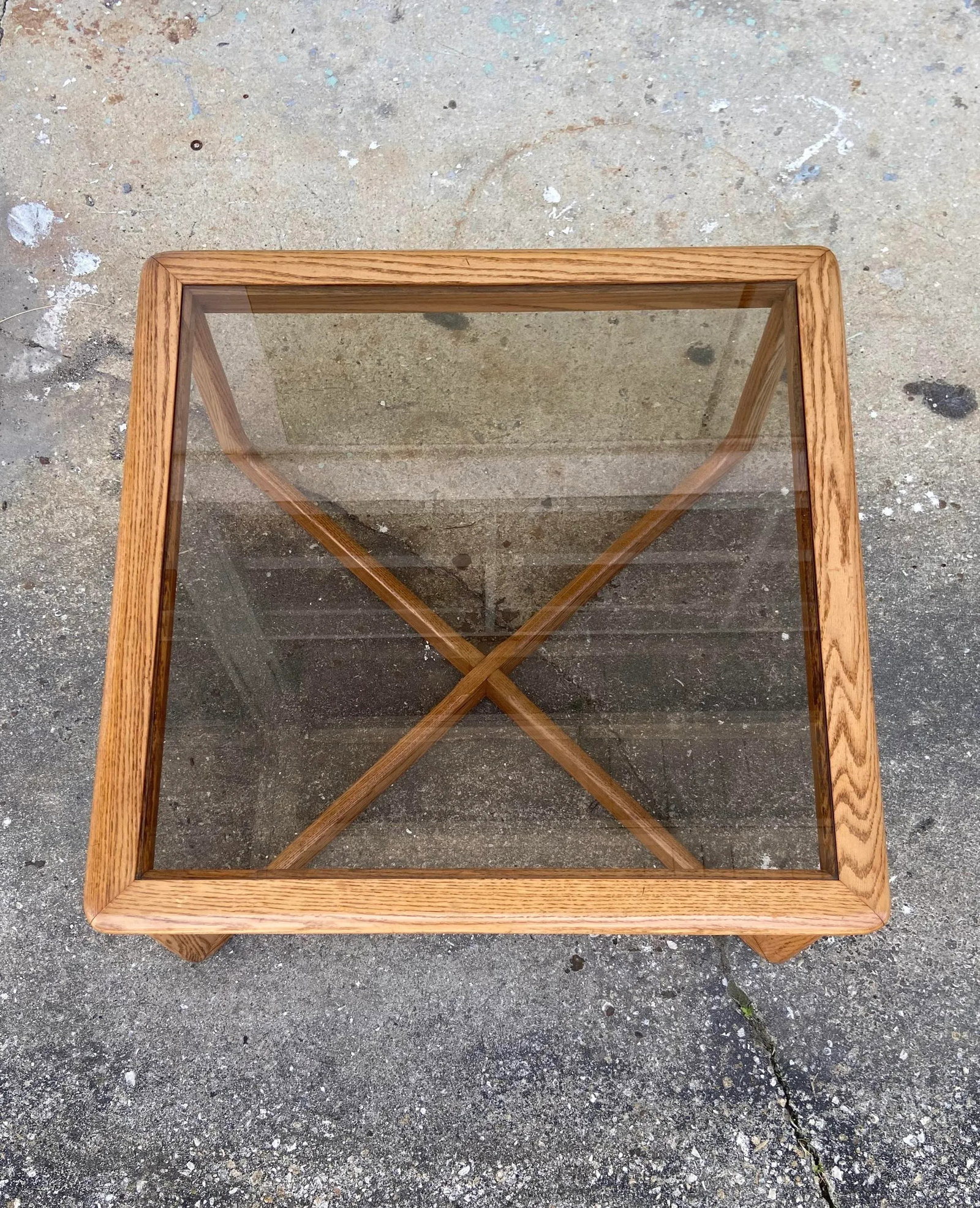 Lane Perception Square Coffee Table With Inset Smoked Glass - 5