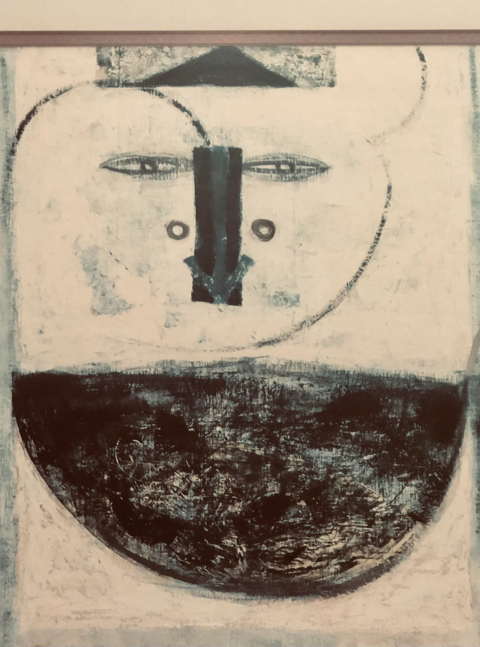 Mid Century Abstract Art 'The Seer' After Adolf Gottlieb, Signed and Framed - 4