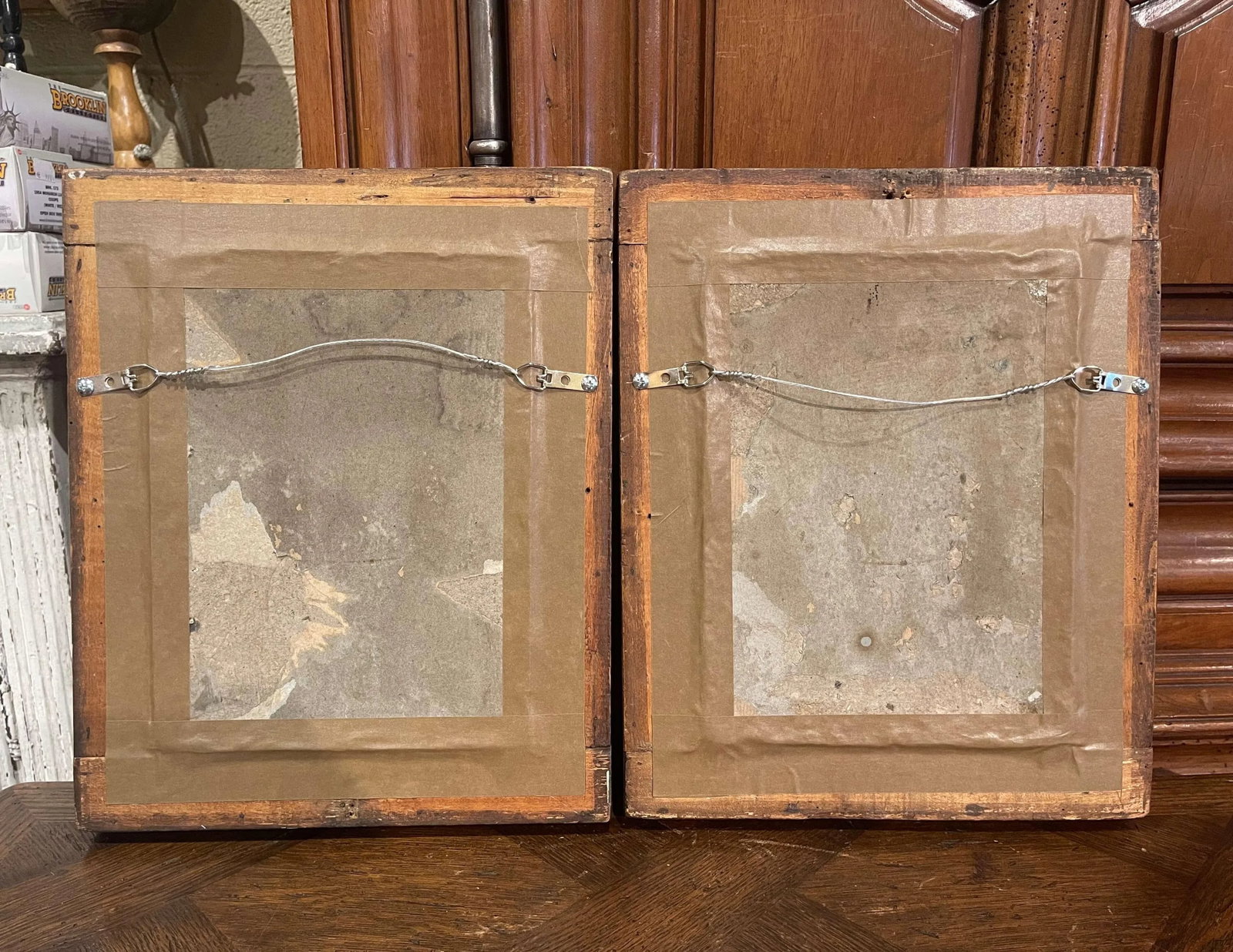 Pair of 19th Century French Pastoral Oil on Board Paintings in Gilt Frames - 11