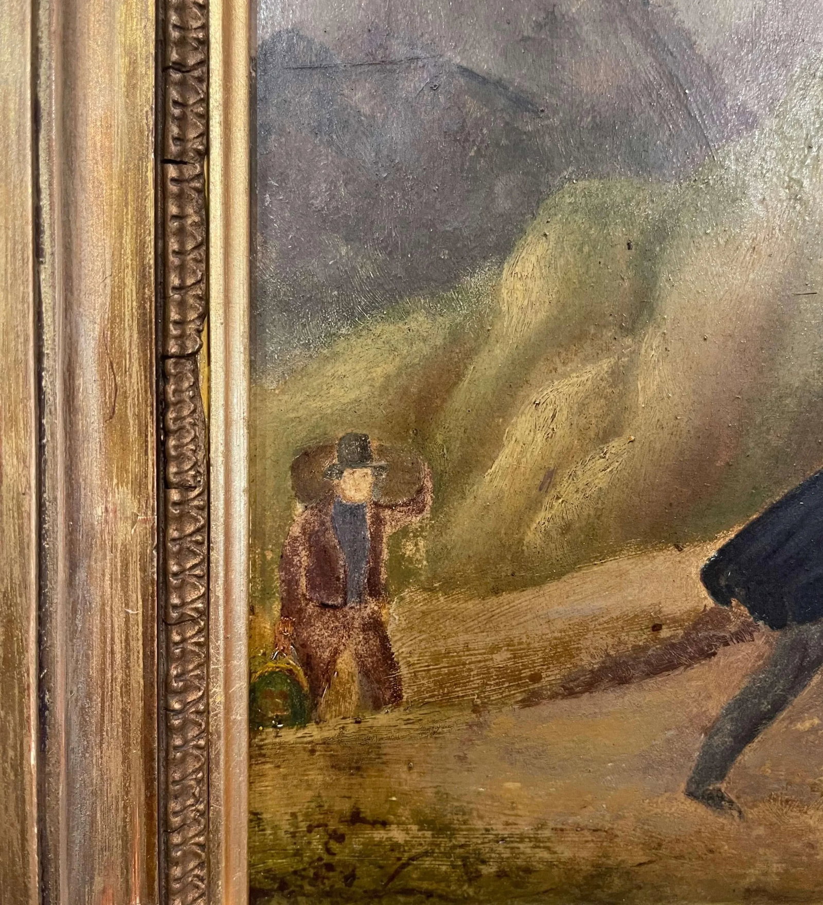 Pair of 19th Century French Pastoral Oil on Board Paintings in Gilt Frames - 9