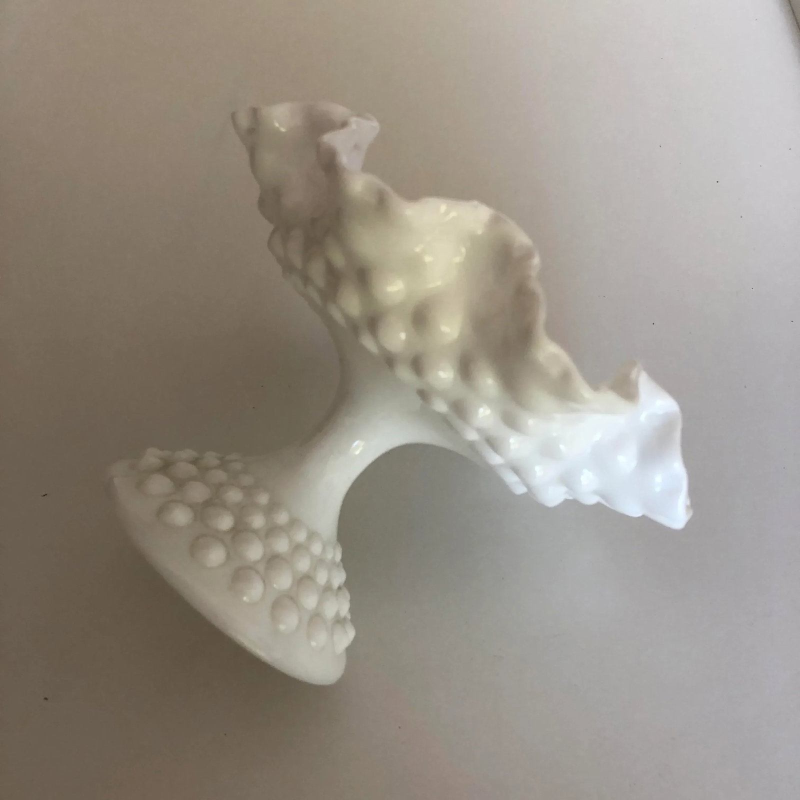 Vintage White Hobnail Milk Glass Compote - 4