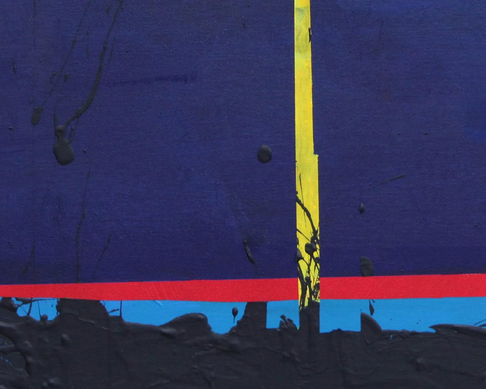 2022 Signed "Blue Box" Acrylic on Canvas Abstract Painting by Artist Steven Sickles - 3