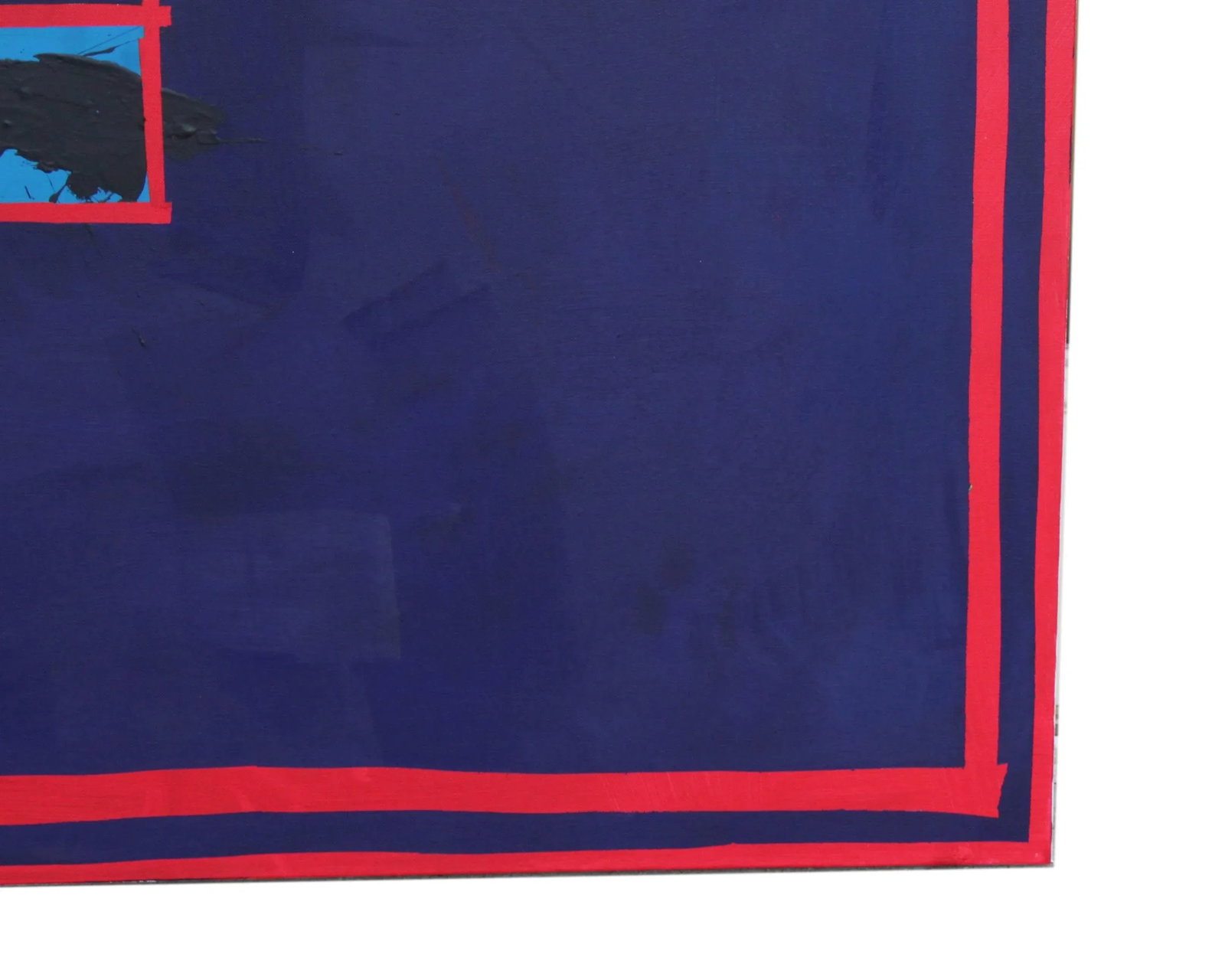 2022 Signed "Blue Box" Acrylic on Canvas Abstract Painting by Artist Steven Sickles - 4