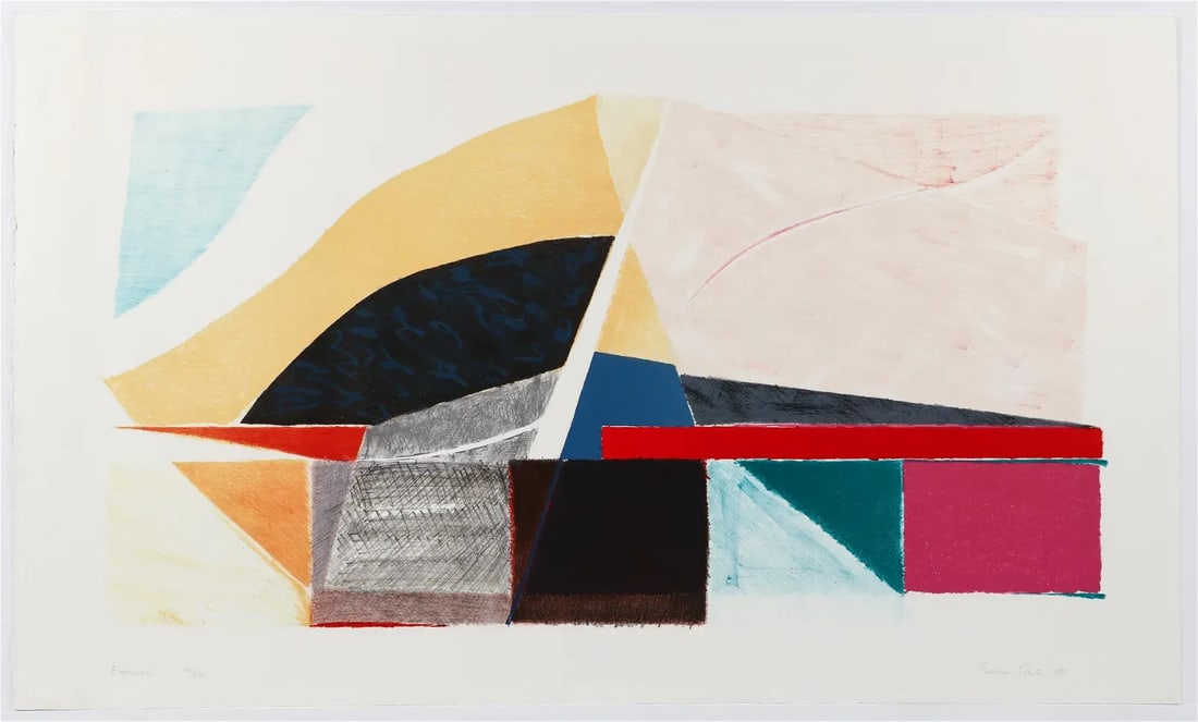 Large Susan Crile Expansion 1981 Modern Abstract Signed Lithograph - 2