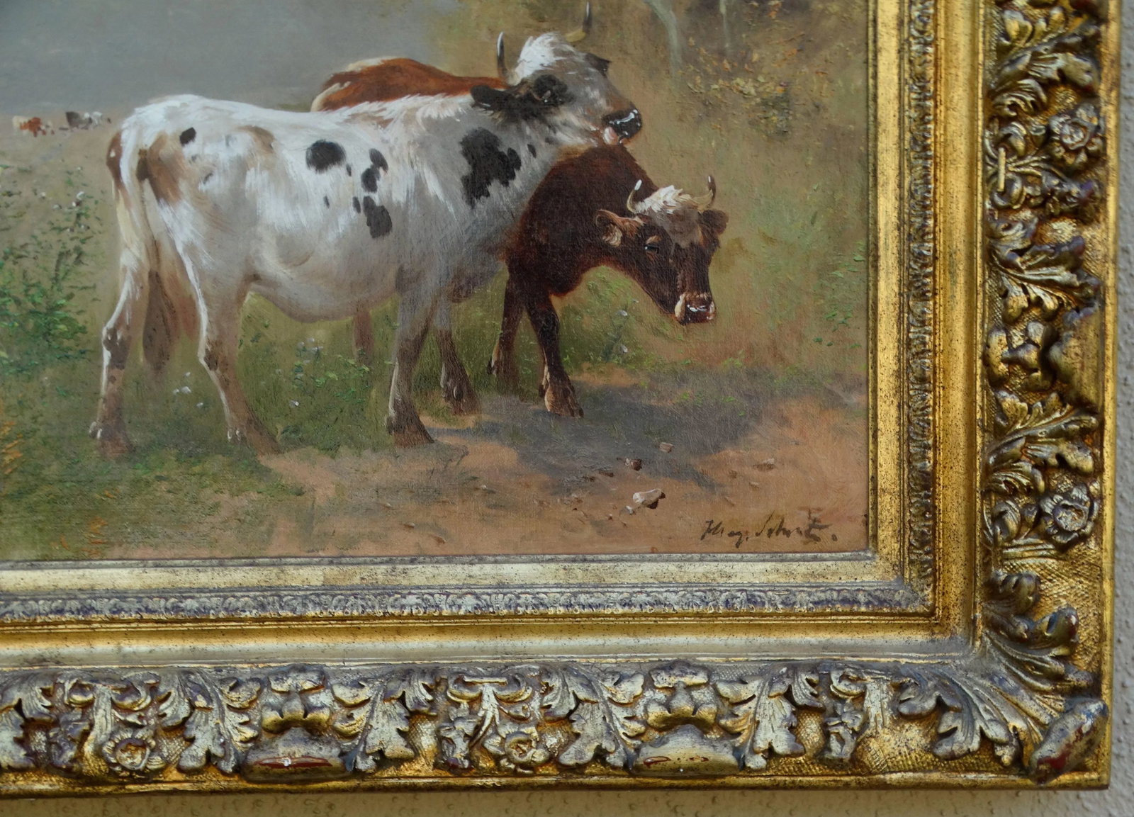 Cattle Oil Painting, Henri Schouten 1860-1927 - 10