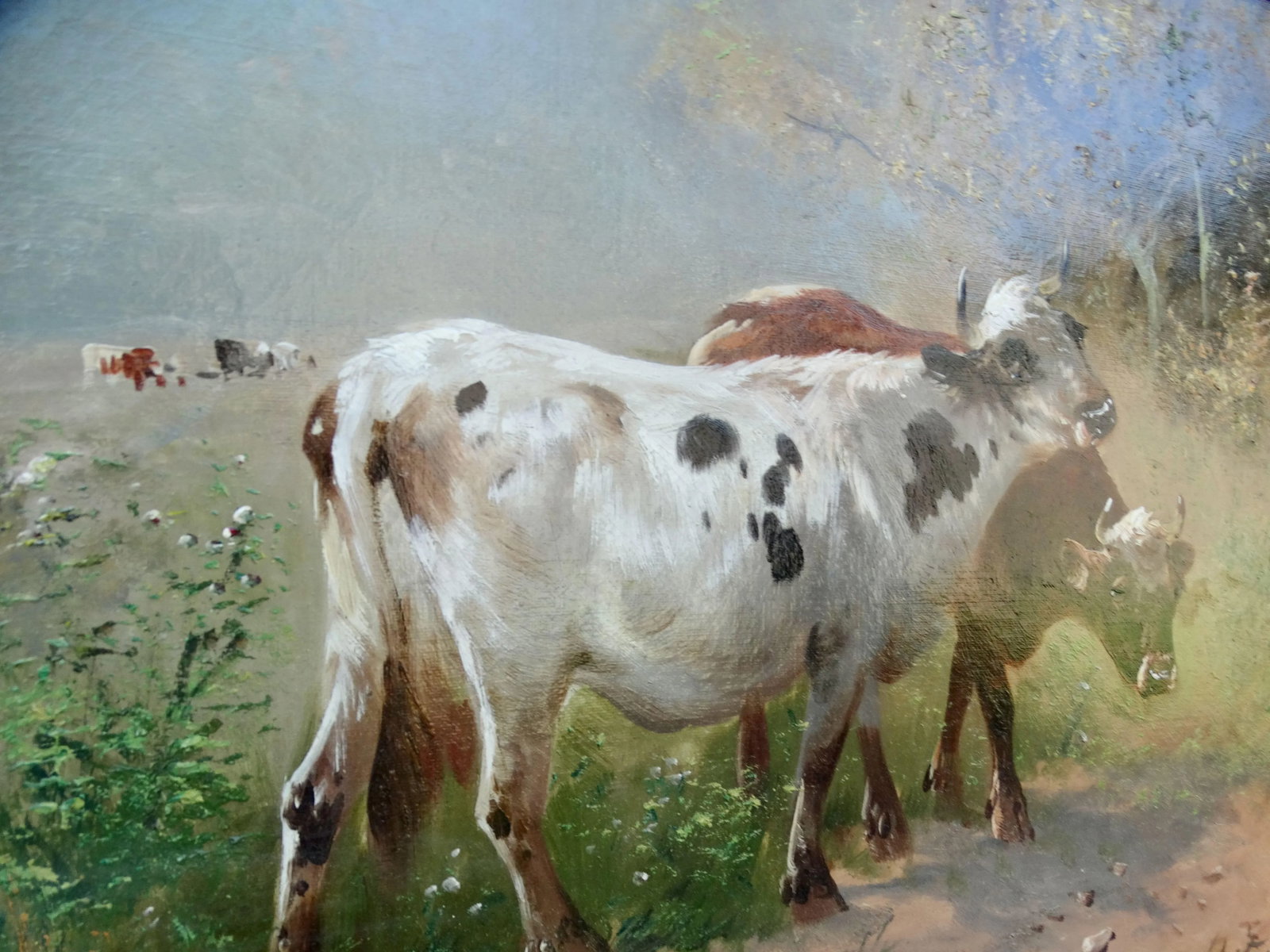 Cattle Oil Painting, Henri Schouten 1860-1927 - 6