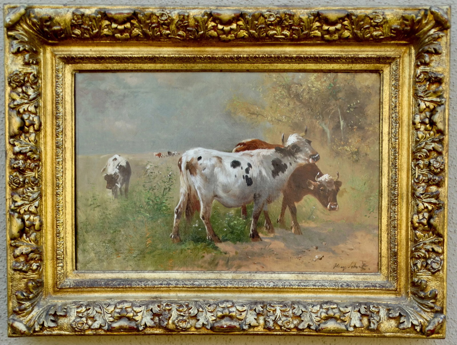 Cattle Oil Painting, Henri Schouten 1860-1927 - 8