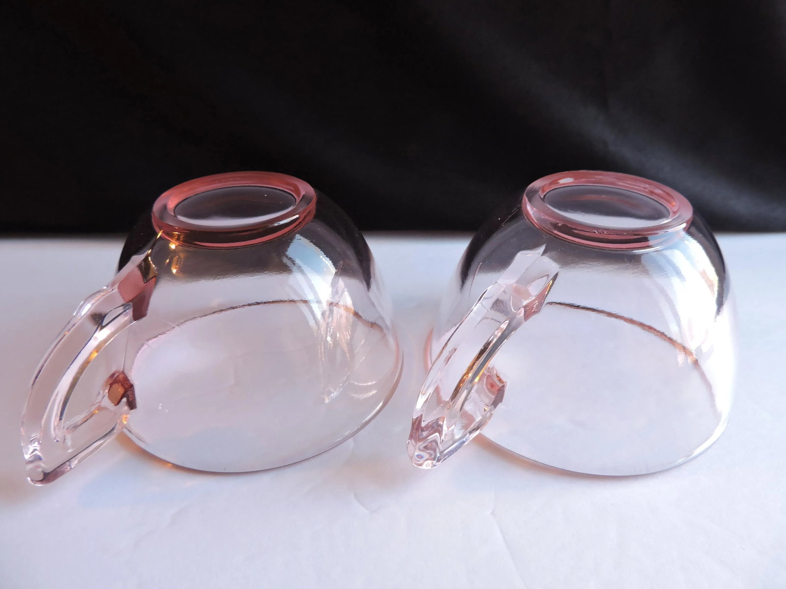 Circa 1924 Diamond Glassware Empress Variant Teacup Set 4 Pieces - 9