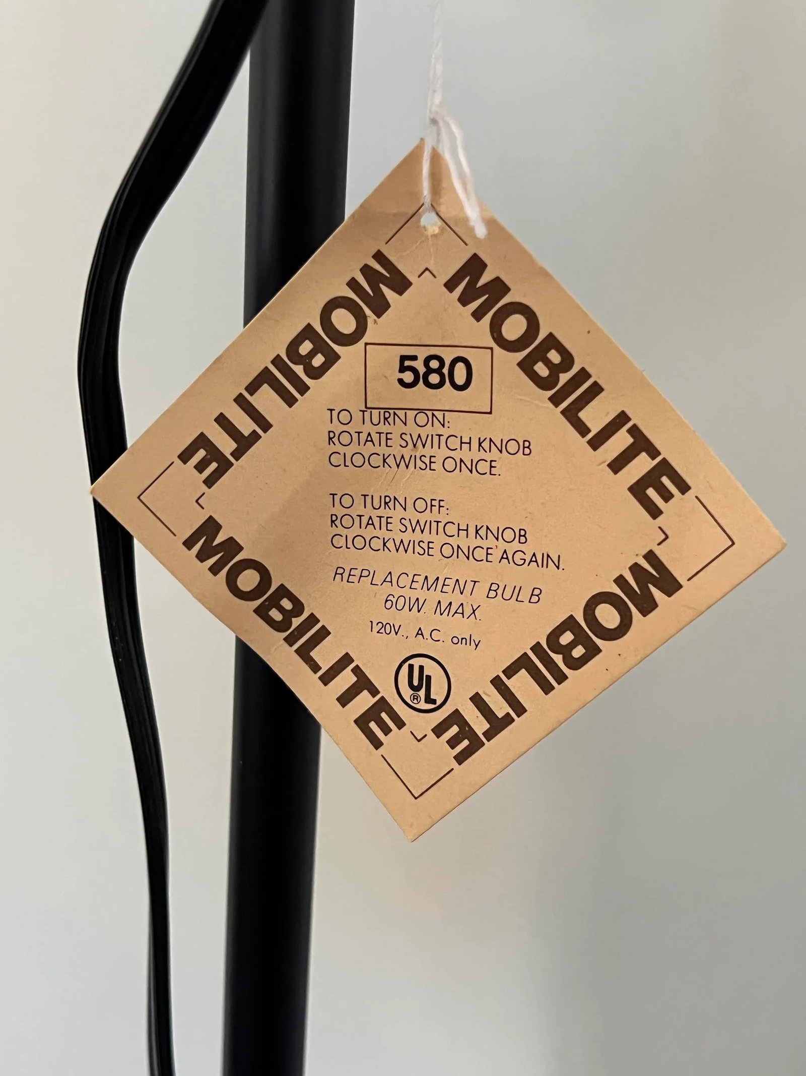 Mobilite 580 Adjustable Floor Lamp, 1970s, With Original Tags - 10
