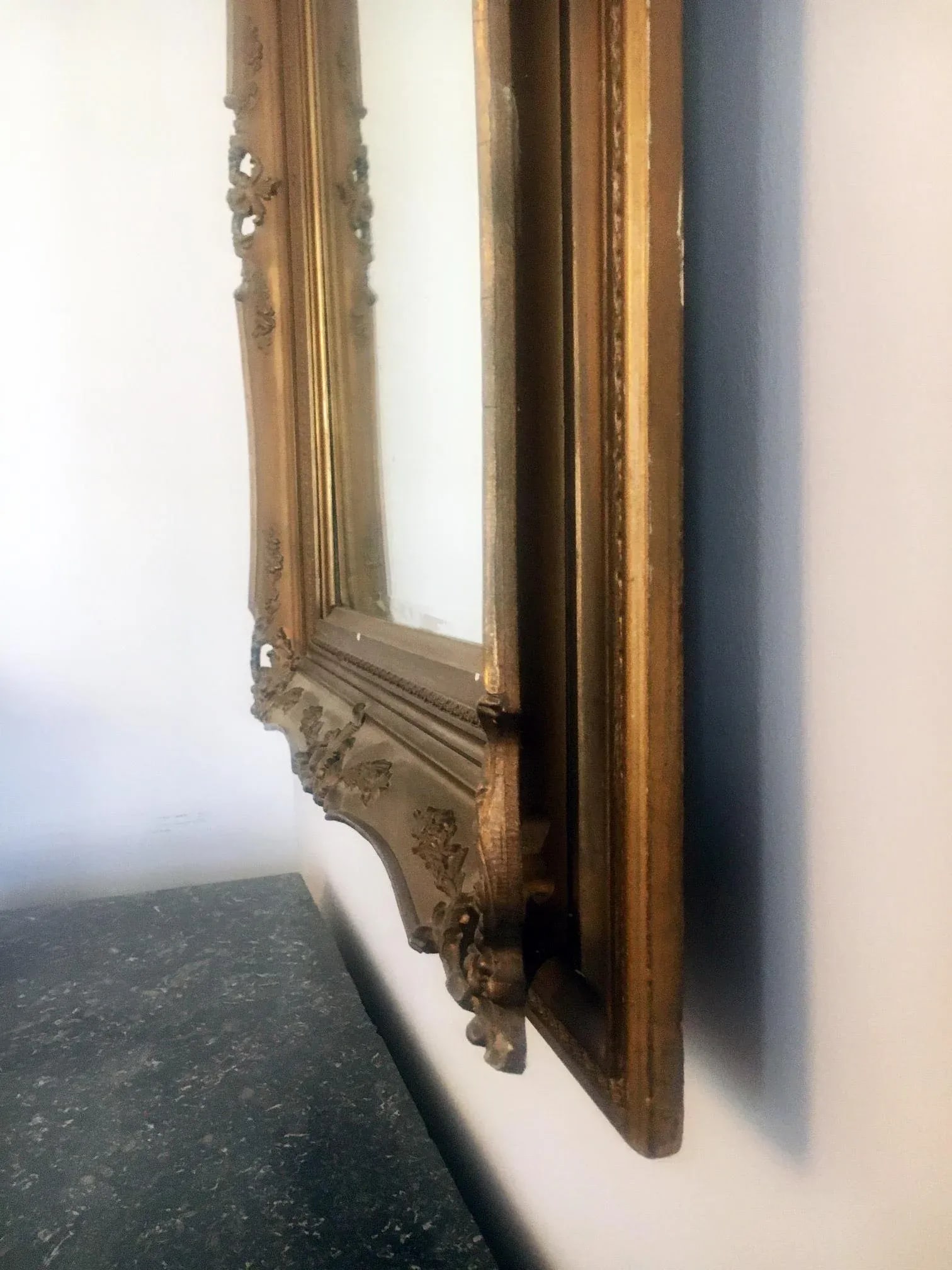 53" Antique Gesso Mirror C. 1900 - 11