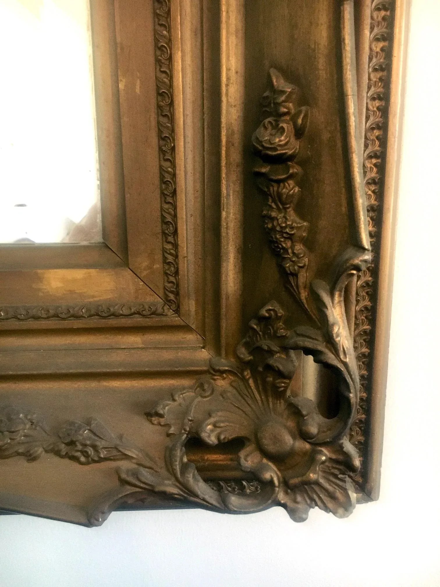 53" Antique Gesso Mirror C. 1900 - 4