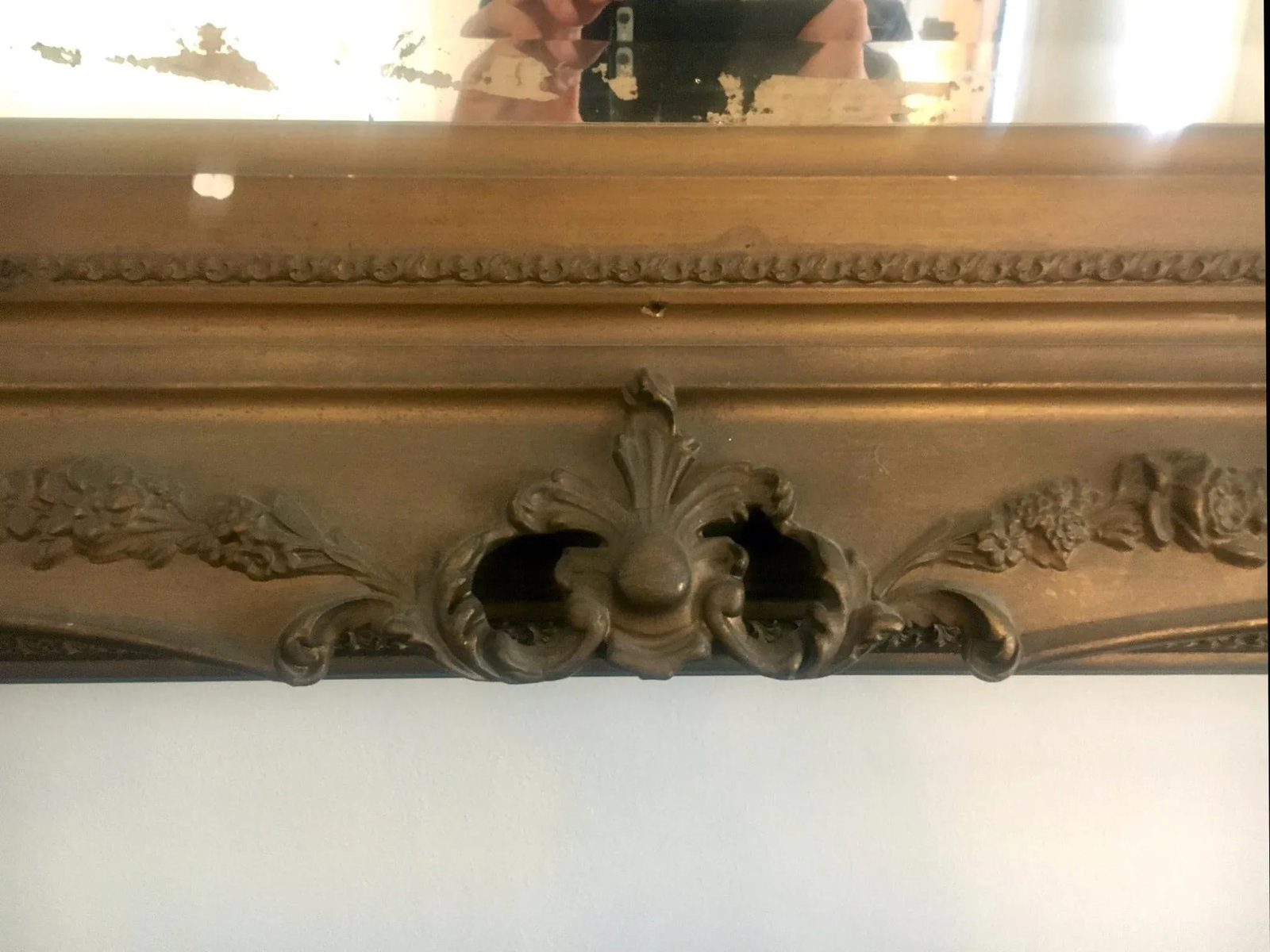 53" Antique Gesso Mirror C. 1900 - 5