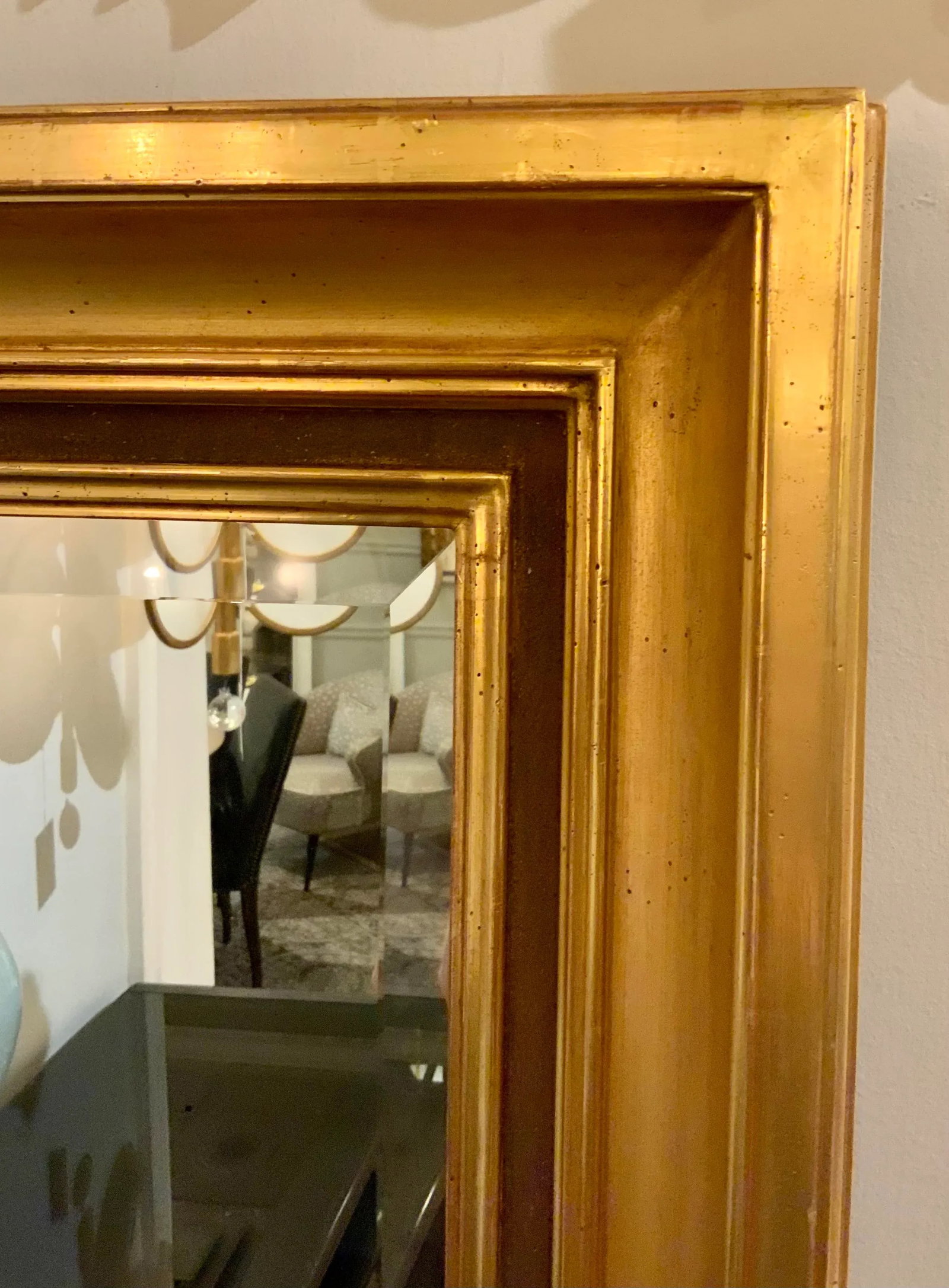 Italian Gold Gilt Finished Beveled Wall Mirror - 2