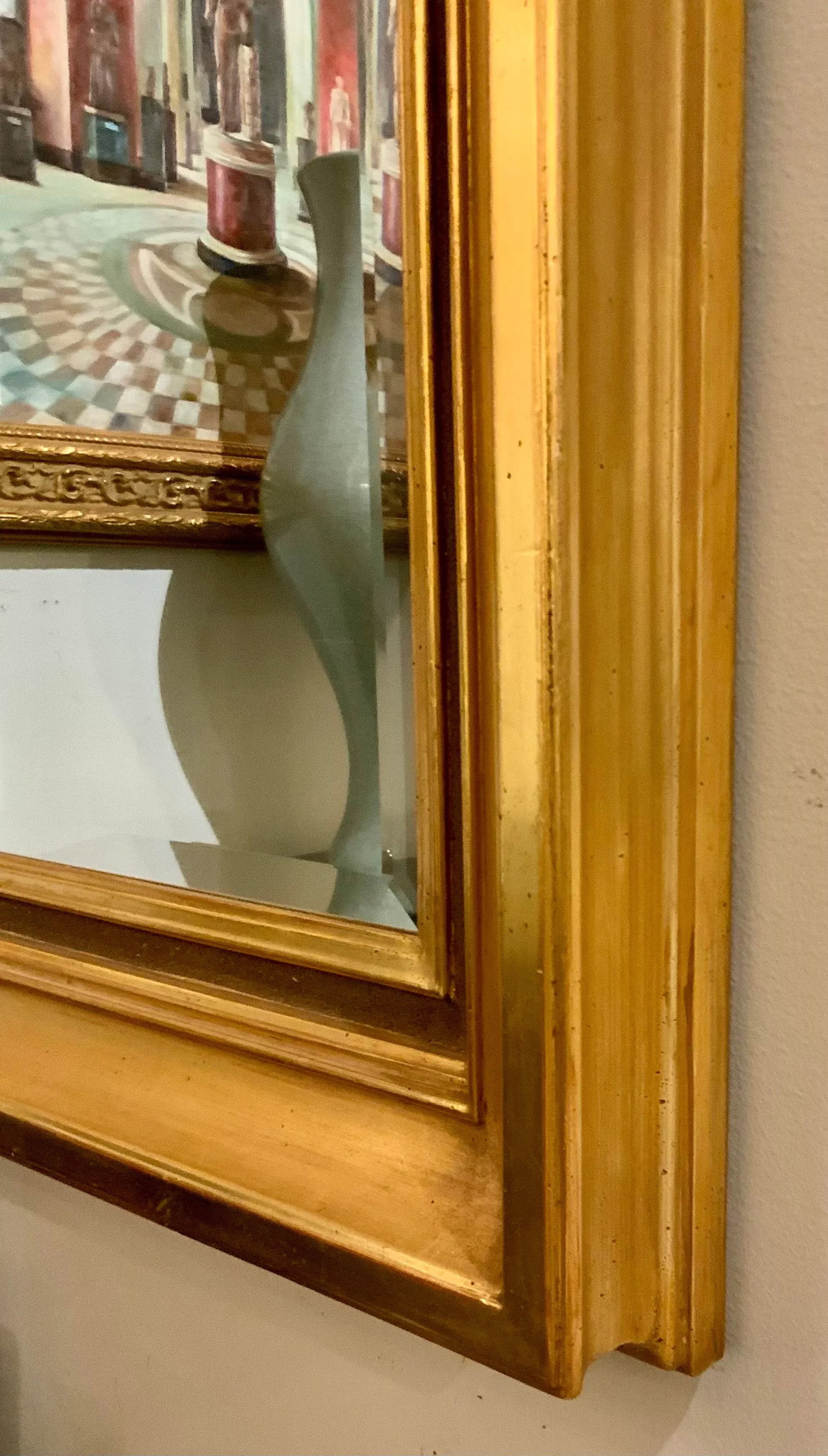 Italian Gold Gilt Finished Beveled Wall Mirror - 4