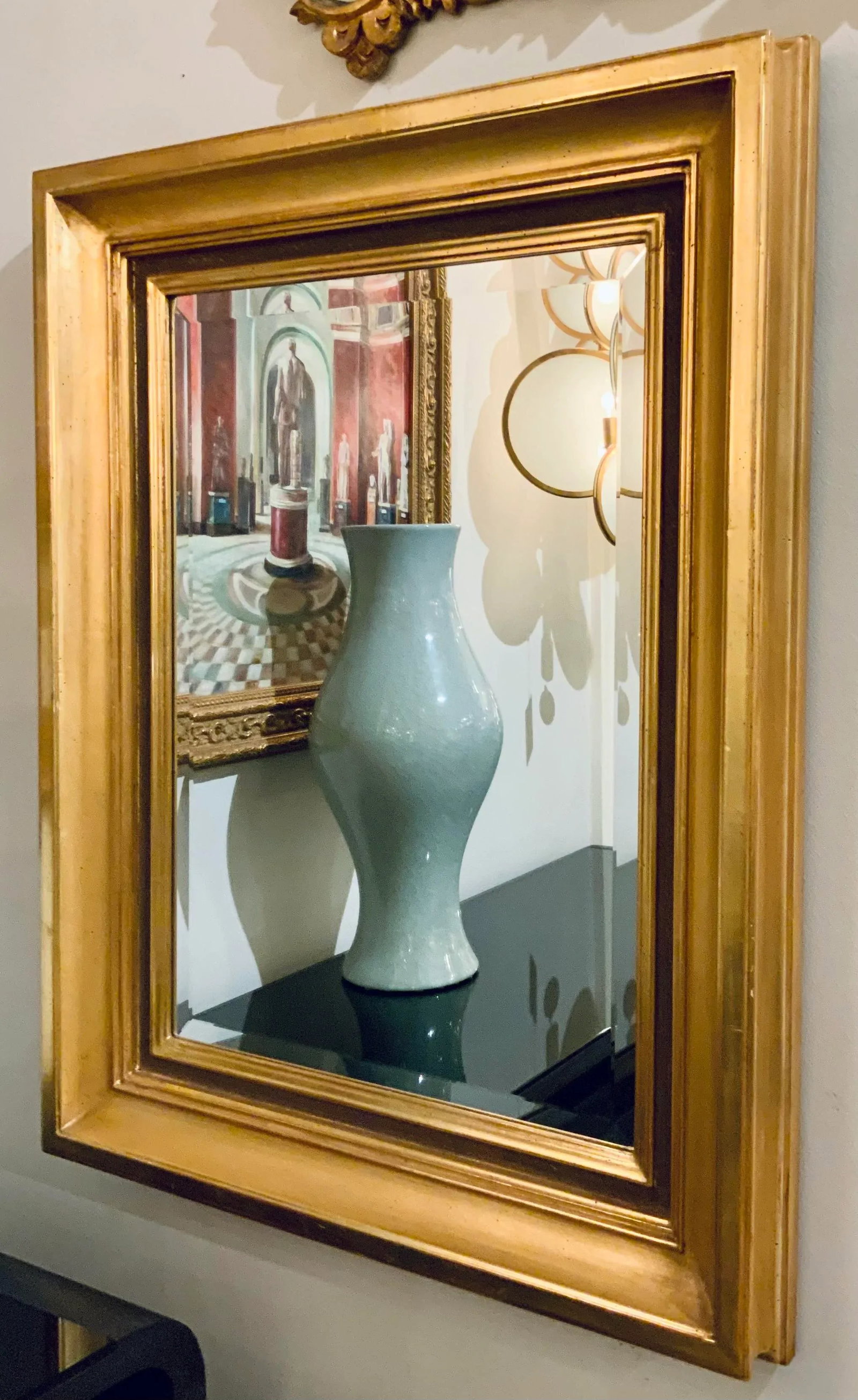 Italian Gold Gilt Finished Beveled Wall Mirror - 5