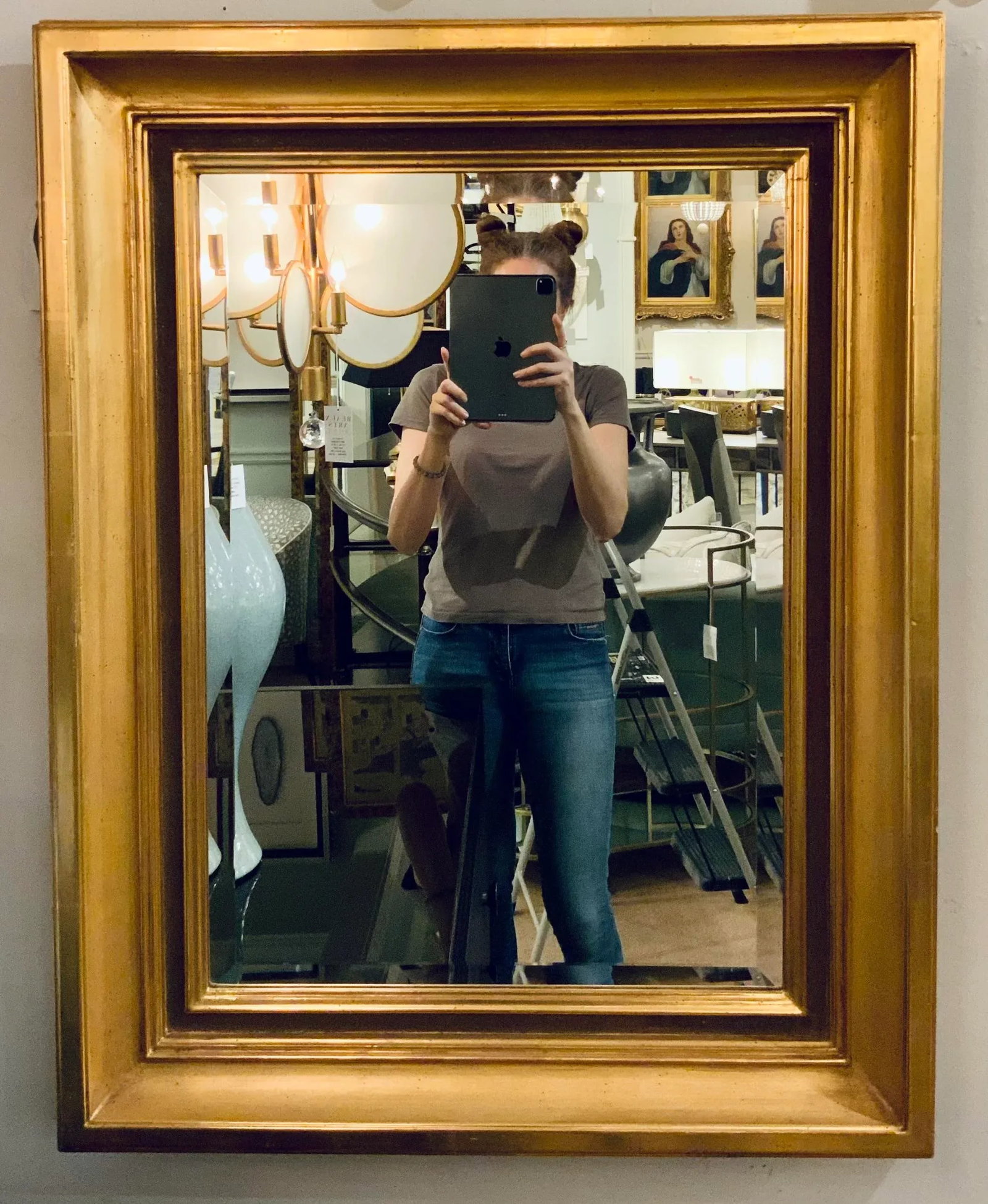 Italian Gold Gilt Finished Beveled Wall Mirror - 6