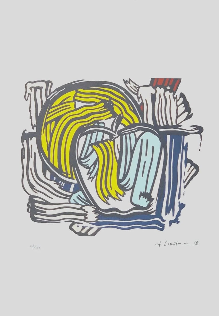 Roy Lichtenstein "Apple and Grapefruit" Pop Art Signed Lithograph 1980s - 2