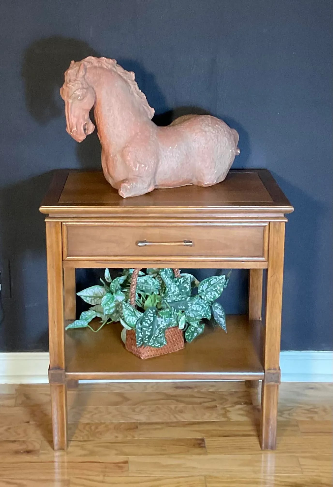 Vintage 1960s Mid Century Chinese Tang Dynasty Bitossi Style Sitting Horse Statue - 12