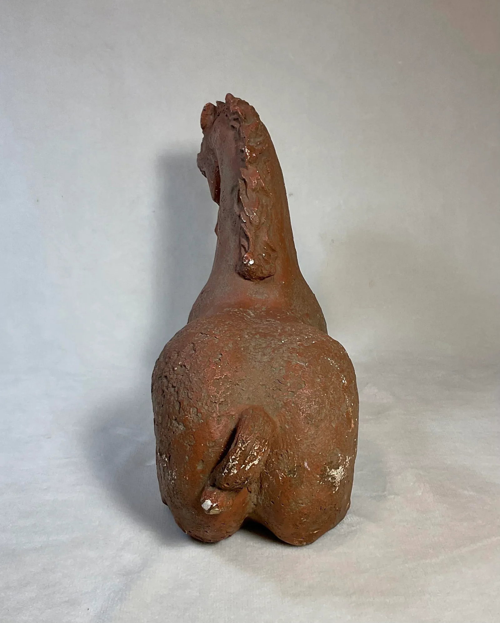 Vintage 1960s Mid Century Chinese Tang Dynasty Bitossi Style Sitting Horse Statue - 3