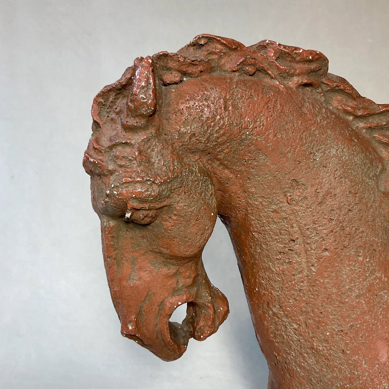 Vintage 1960s Mid Century Chinese Tang Dynasty Bitossi Style Sitting Horse Statue - 7