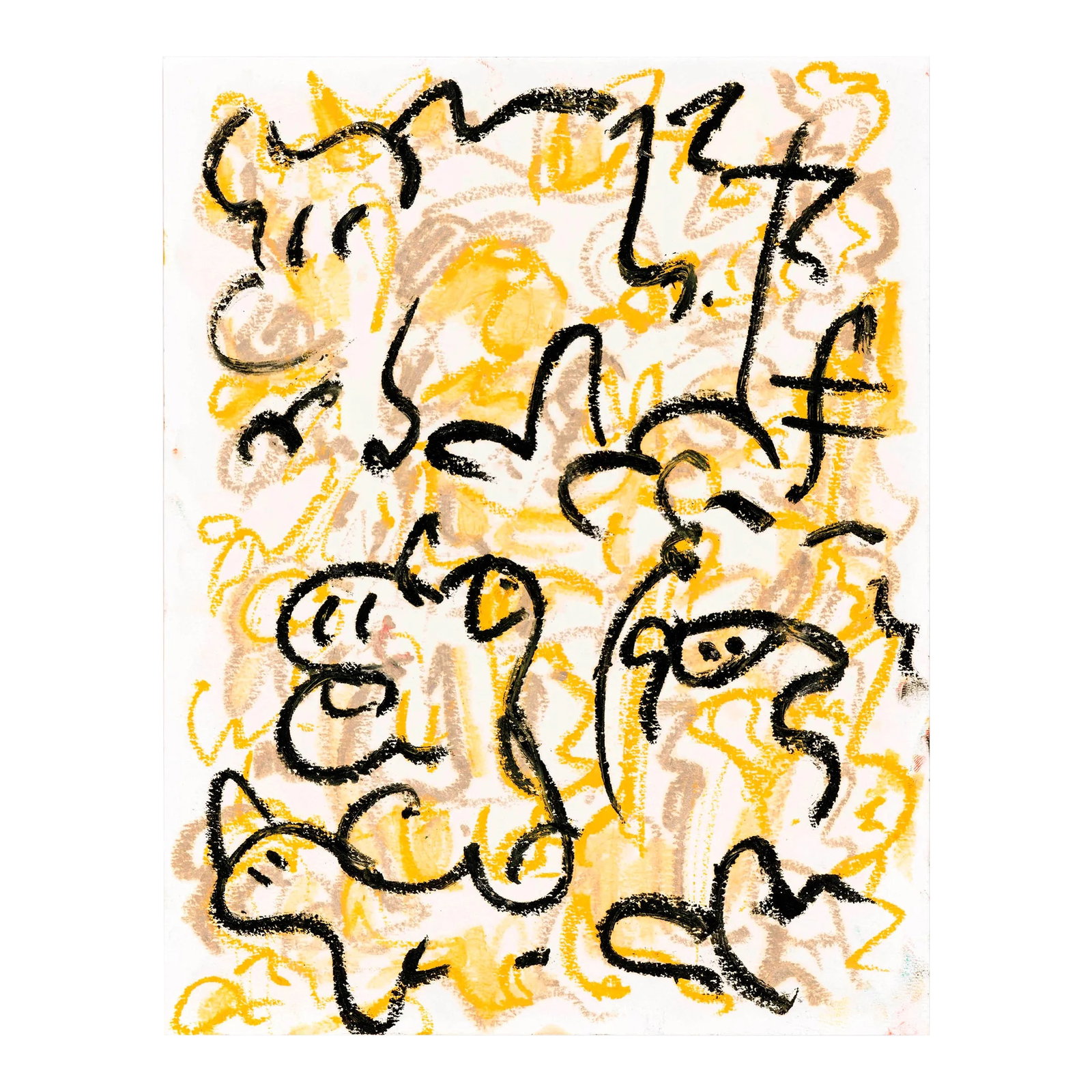 "Dancing Animals" Harrison Gilman Contemporary Abstract Drawing, Matted: Harrison Gilman is based in Los Angeles, CA. He graduated from NYU's Tisch School of the Arts with a BFA in Filmmaking, a minor in Art History, and a minor in the Business of Entertainment, Media,