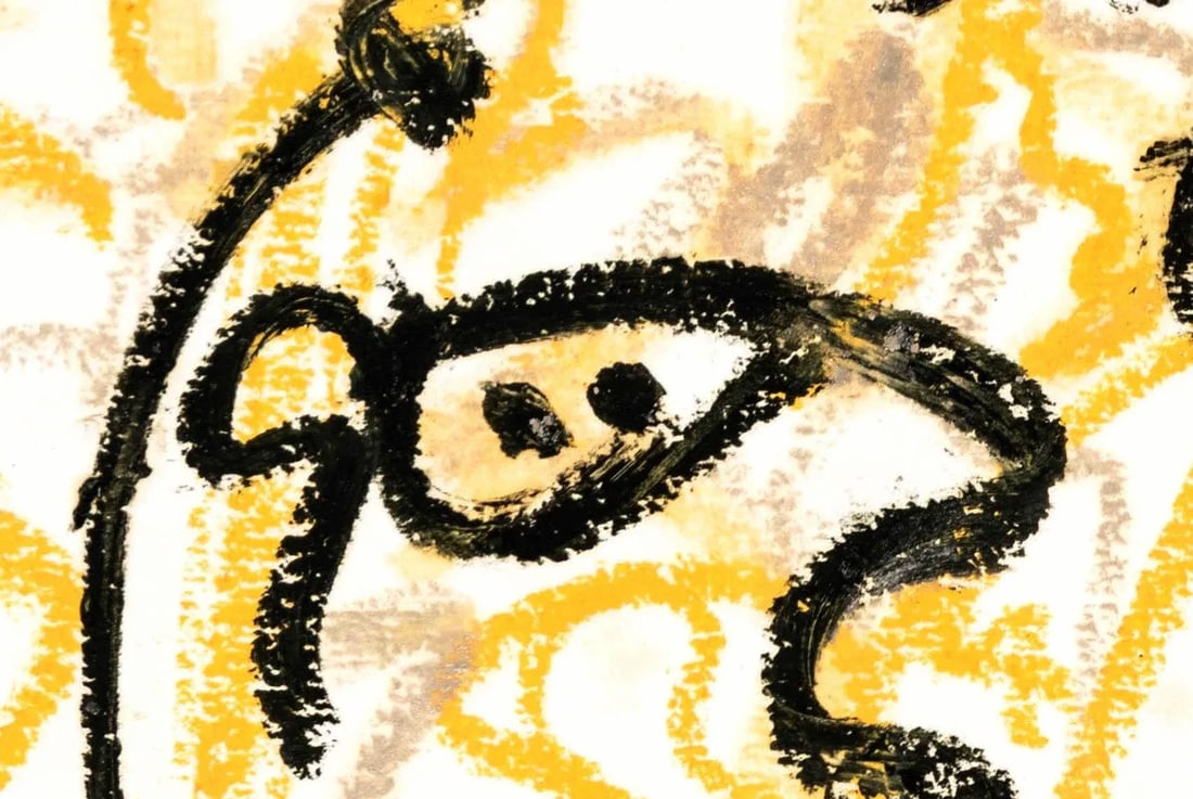 "Dancing Animals" Harrison Gilman Contemporary Abstract Drawing, Matted - 3