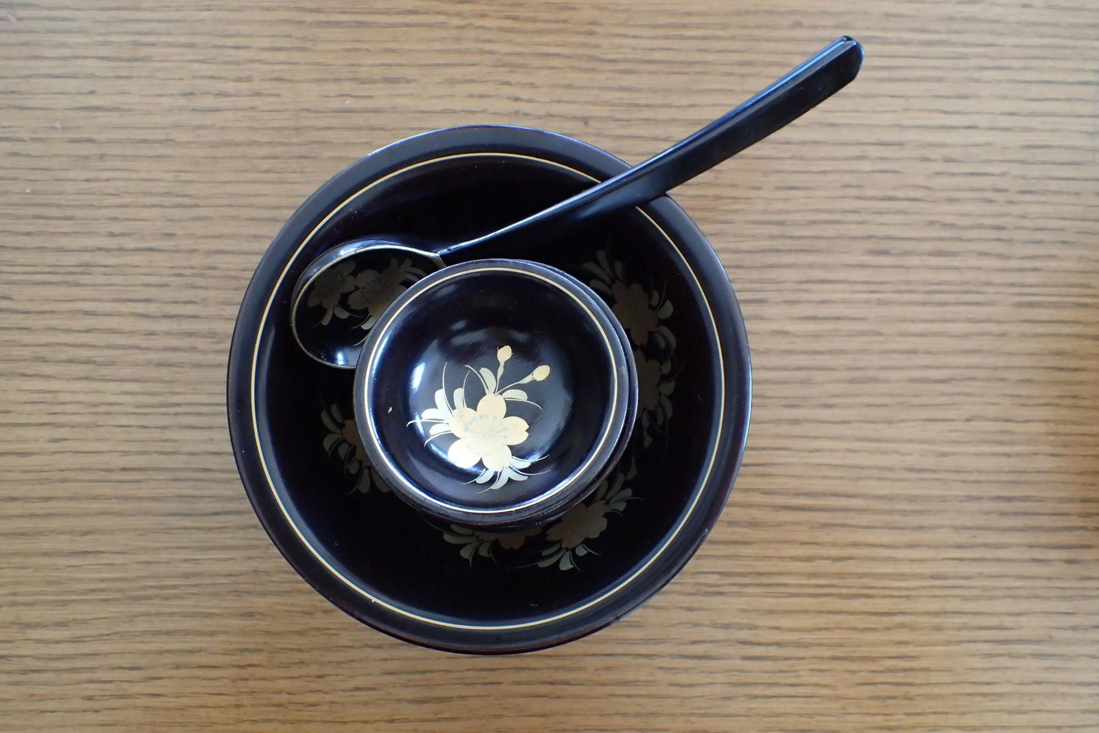 Asian Laquered Condiment Bowls - Set of 7 - 4