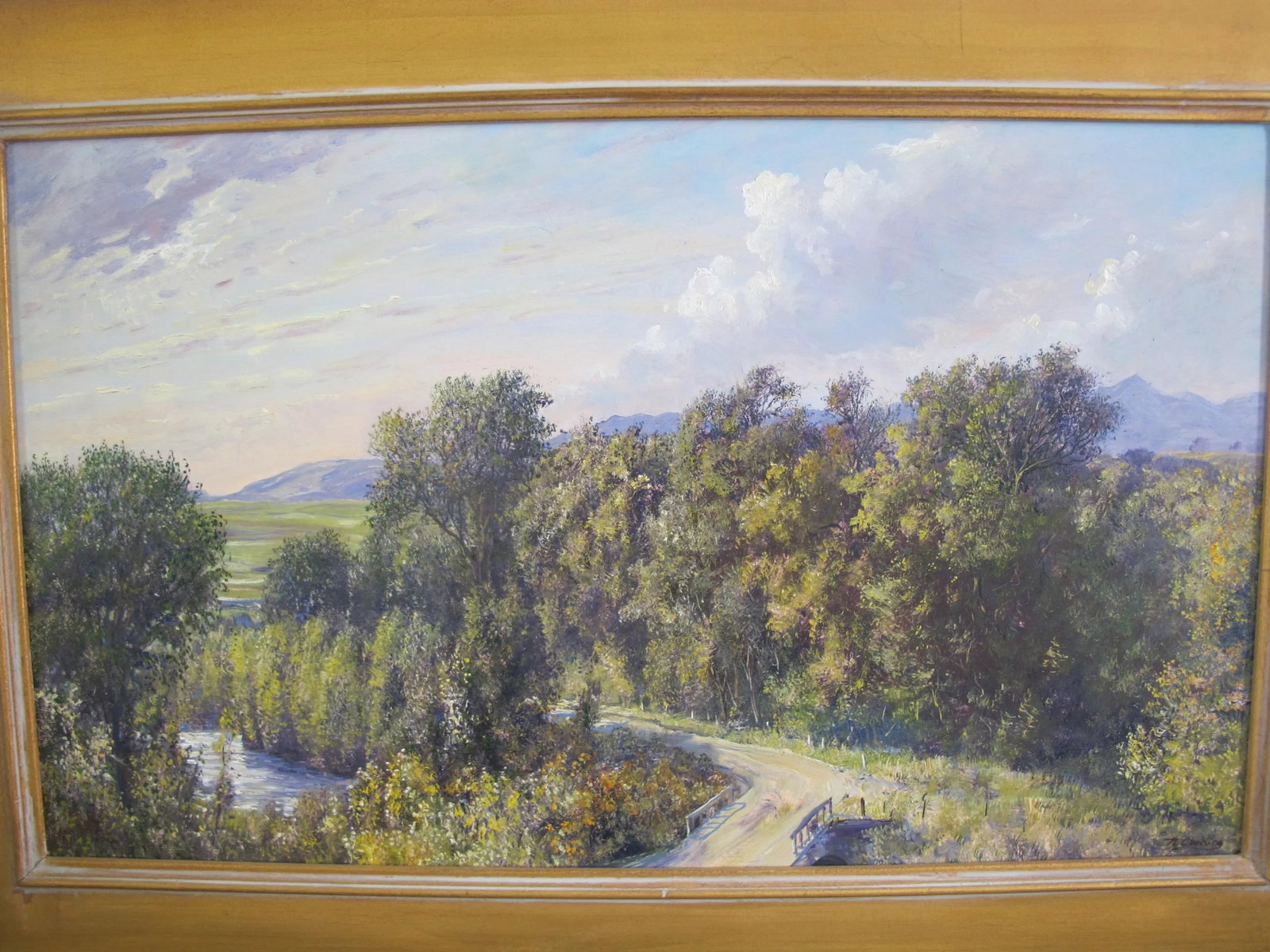 Nick Oberling Framed Nature Montana Landscape Oil Painting Country Road - 3