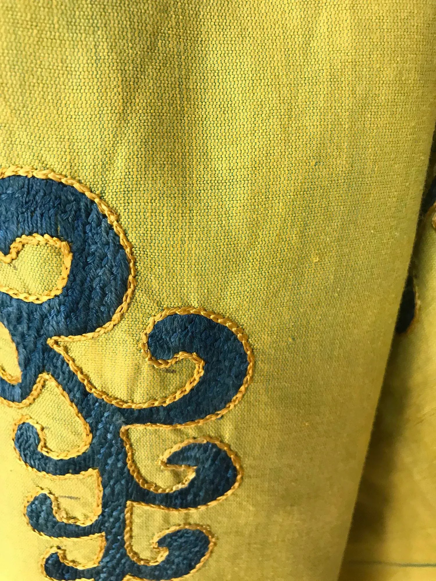 Yellow Suzani Fabric Tablecloth - 5