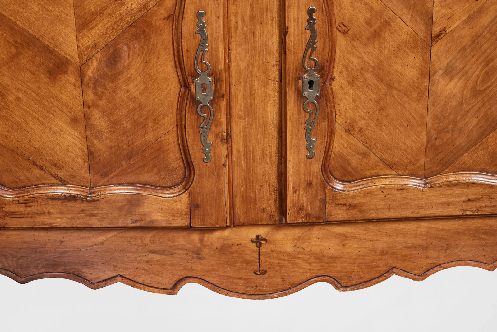 19th Century Antique French Provincial Oak Cabinet From Pierre Deux - 12