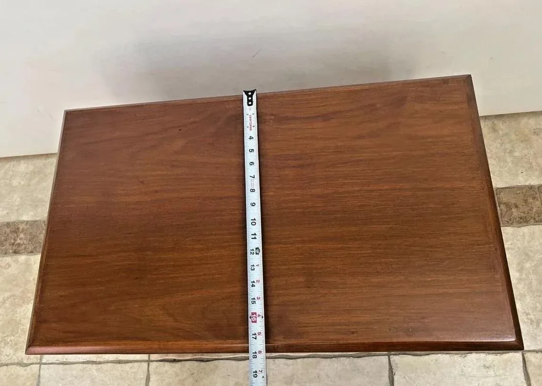 1960s Mid Century Modern Magazine Record Cabinet Coffee Table Push Double Doors - 10