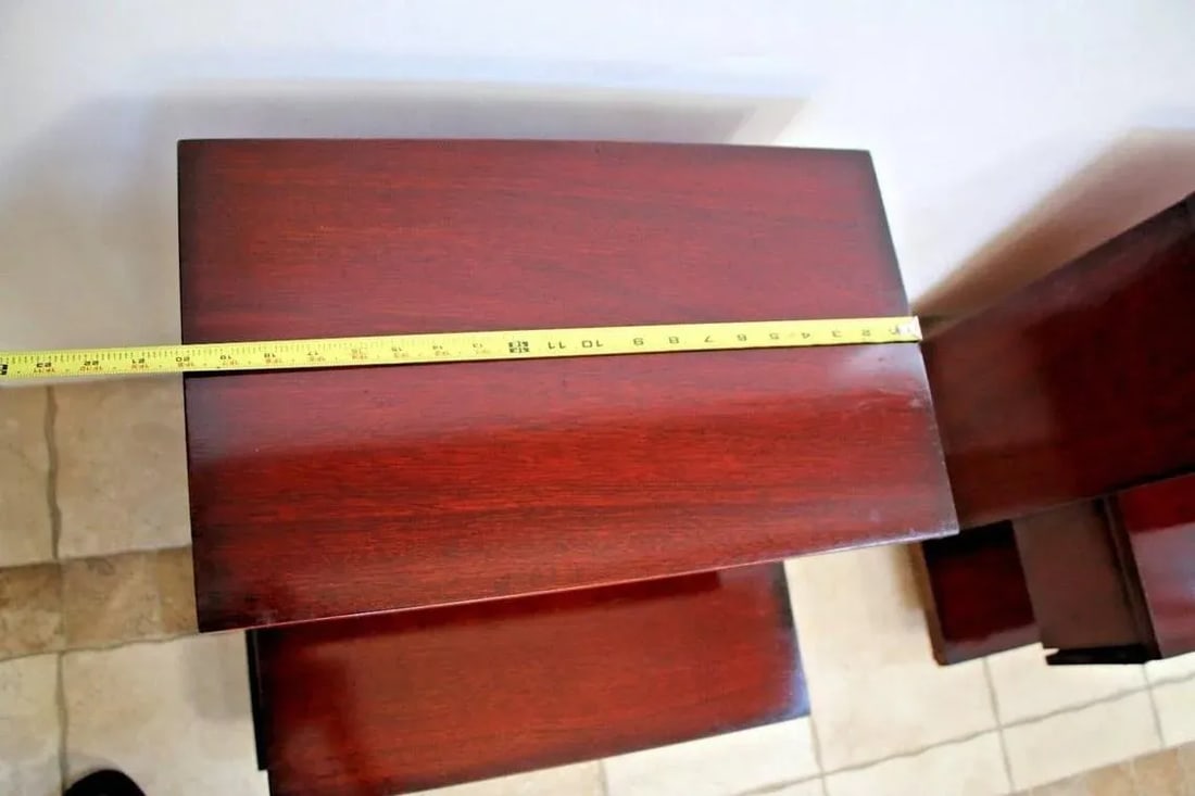 1950s Three Tier Kent Coffey the Sovereign Nightstands with Middle Drawer - a Pair - 9