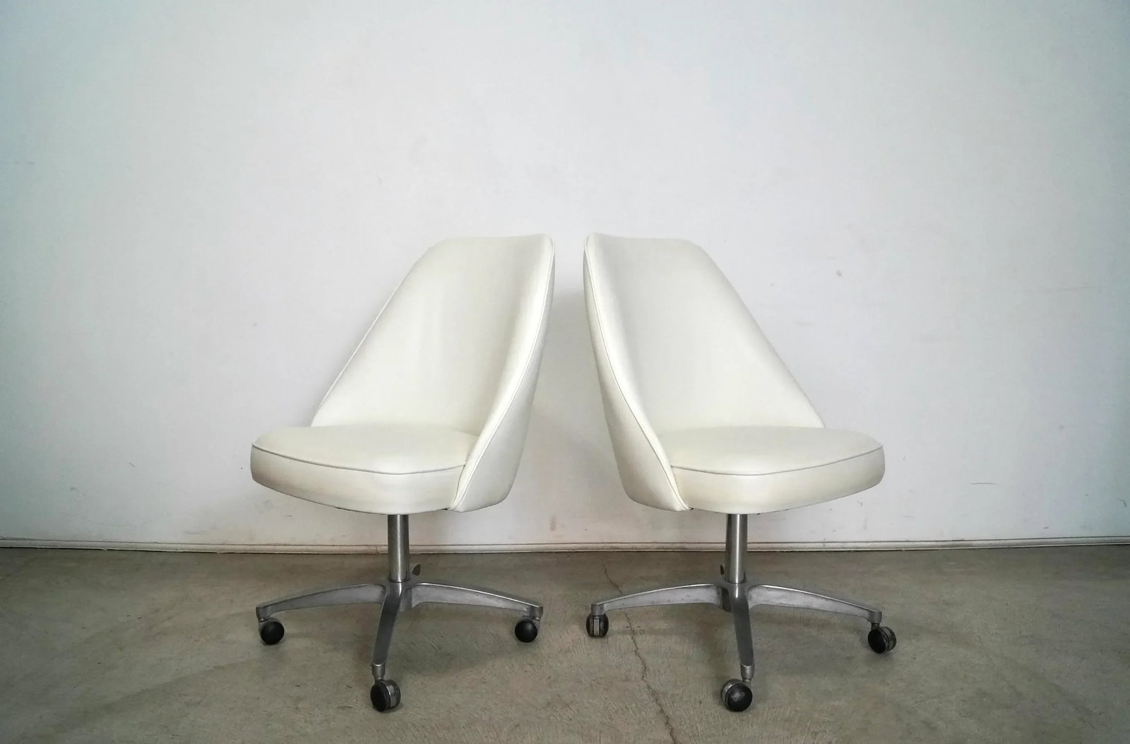 1960's Mid-Century Modern Swivel Desk Chairs - a Pair - 2