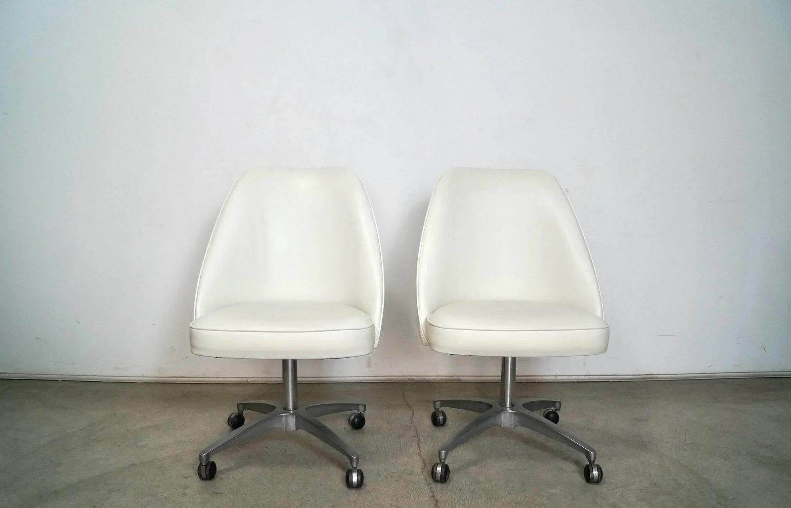 1960's Mid-Century Modern Swivel Desk Chairs - a Pair - 4