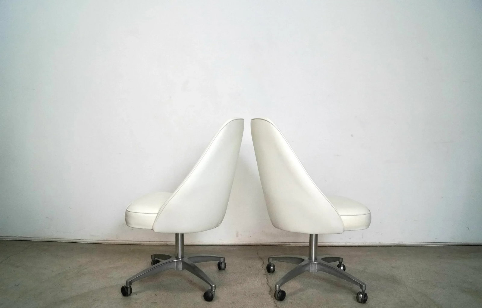 1960's Mid-Century Modern Swivel Desk Chairs - a Pair - 5