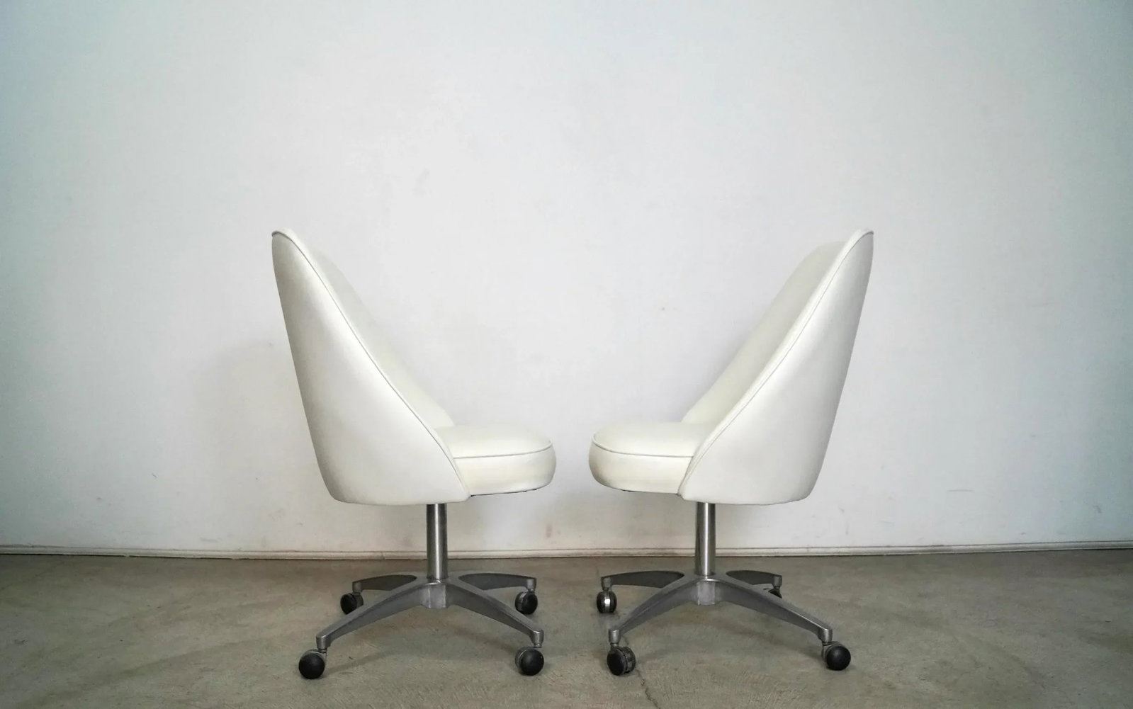1960's Mid-Century Modern Swivel Desk Chairs - a Pair - 7