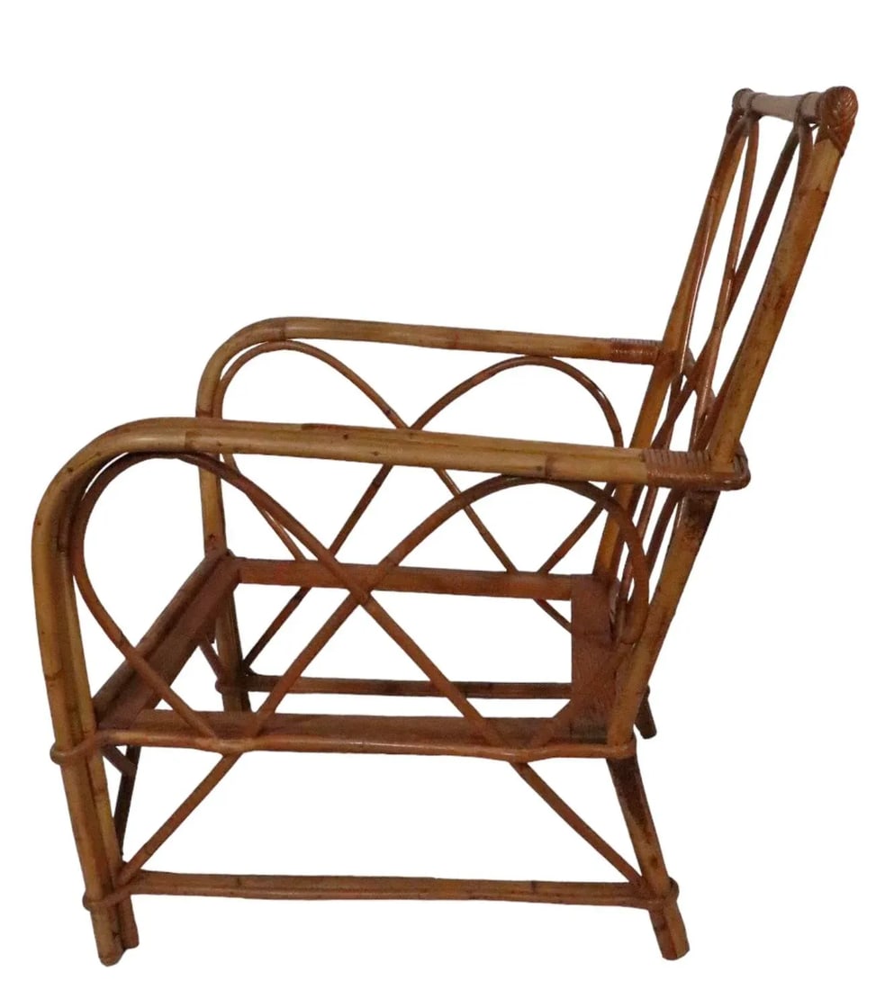 Pr. Mid Century Bamboo Lounge Arm Chairs C. 1950's - 10