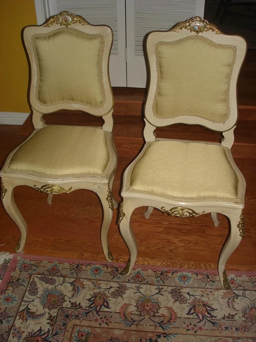 French Louis XV Style Side Chairs - a Pair - 6