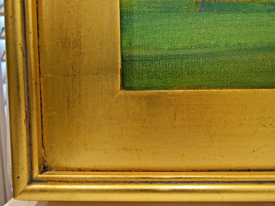 Original David Gross Signed and Framed Landscape Painting Titled "Green Country" - 7