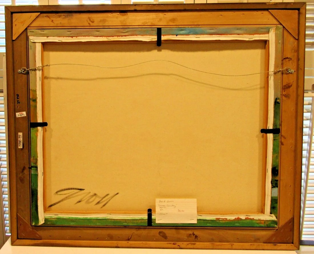 Original David Gross Signed and Framed Landscape Painting Titled "Green Country" - 9