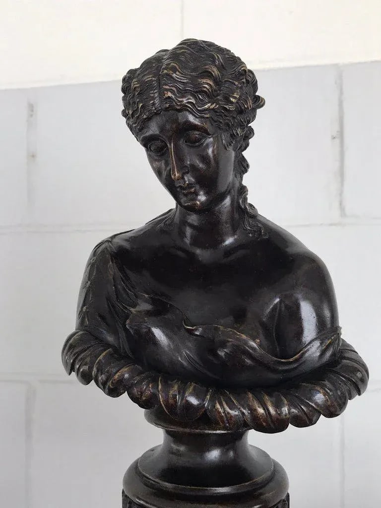 Early 20th Century Grand Tour Style Bronze Bust of Clytie - 8