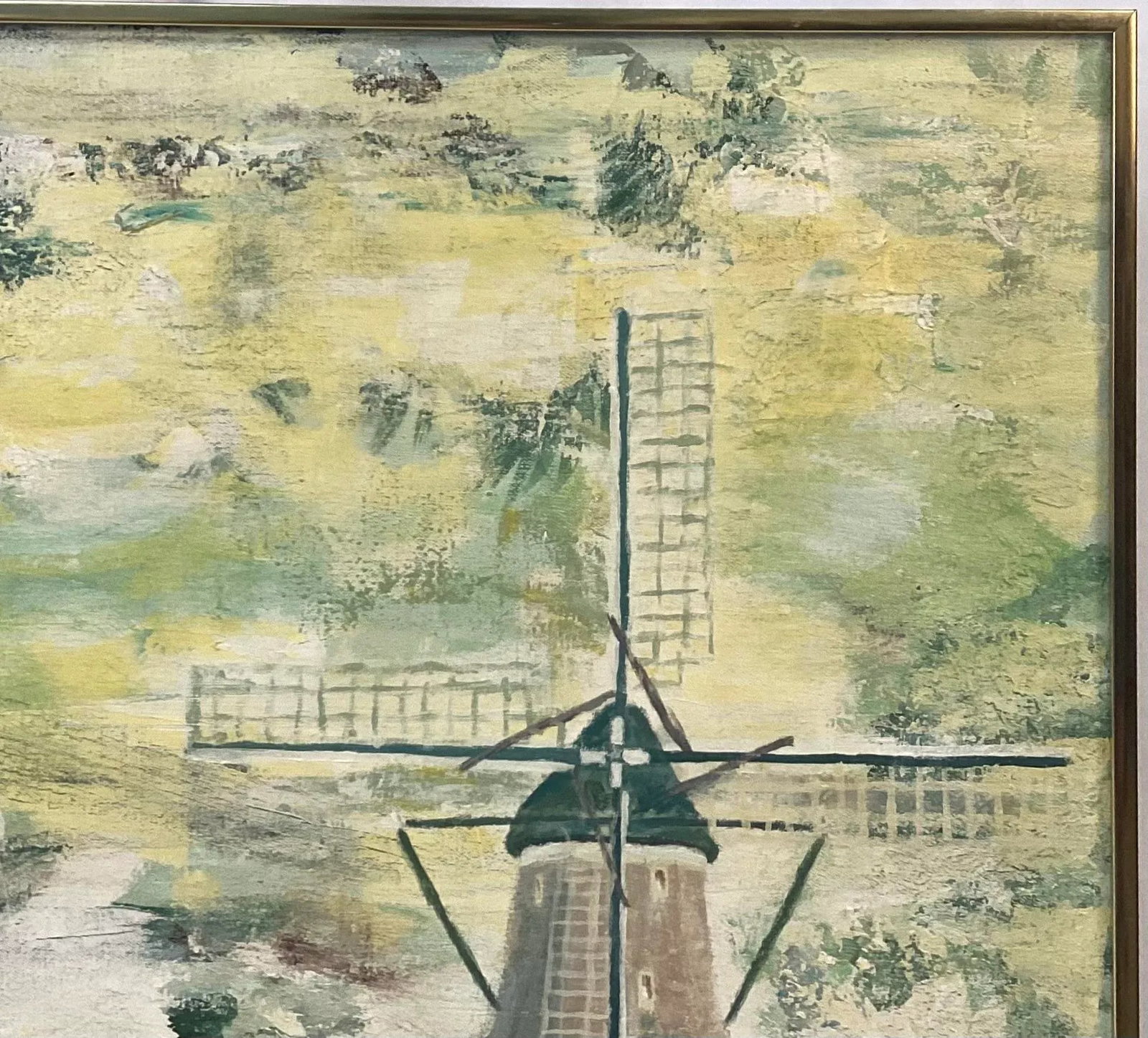20th Century French Windmill Oil on Canvas Painting - 4