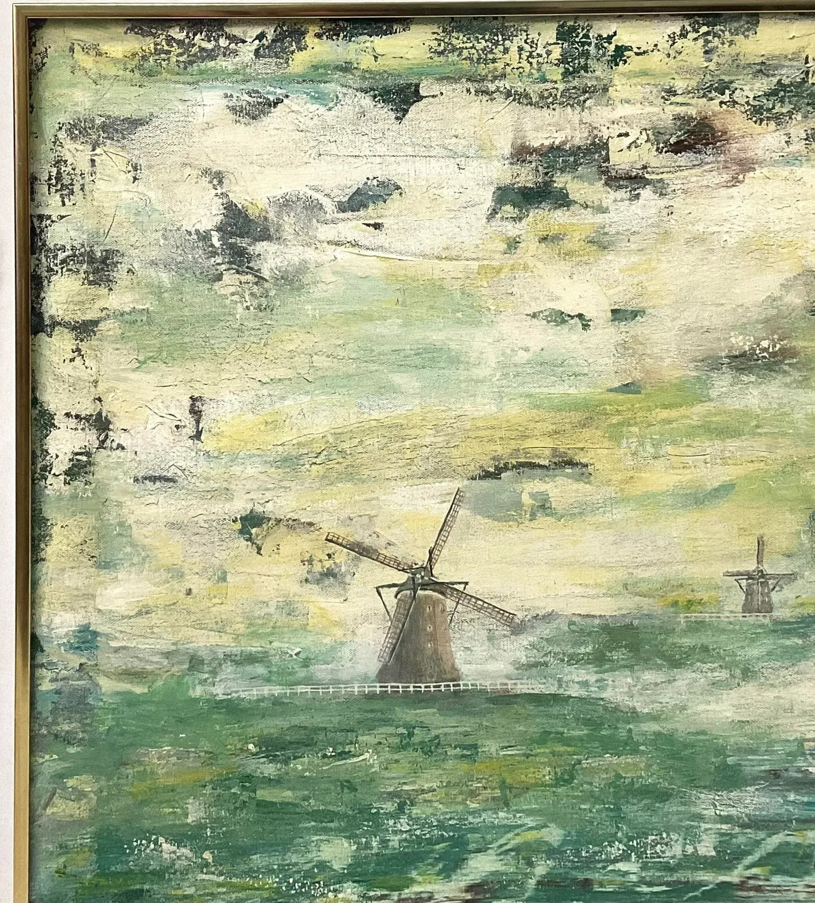 20th Century French Windmill Oil on Canvas Painting - 6