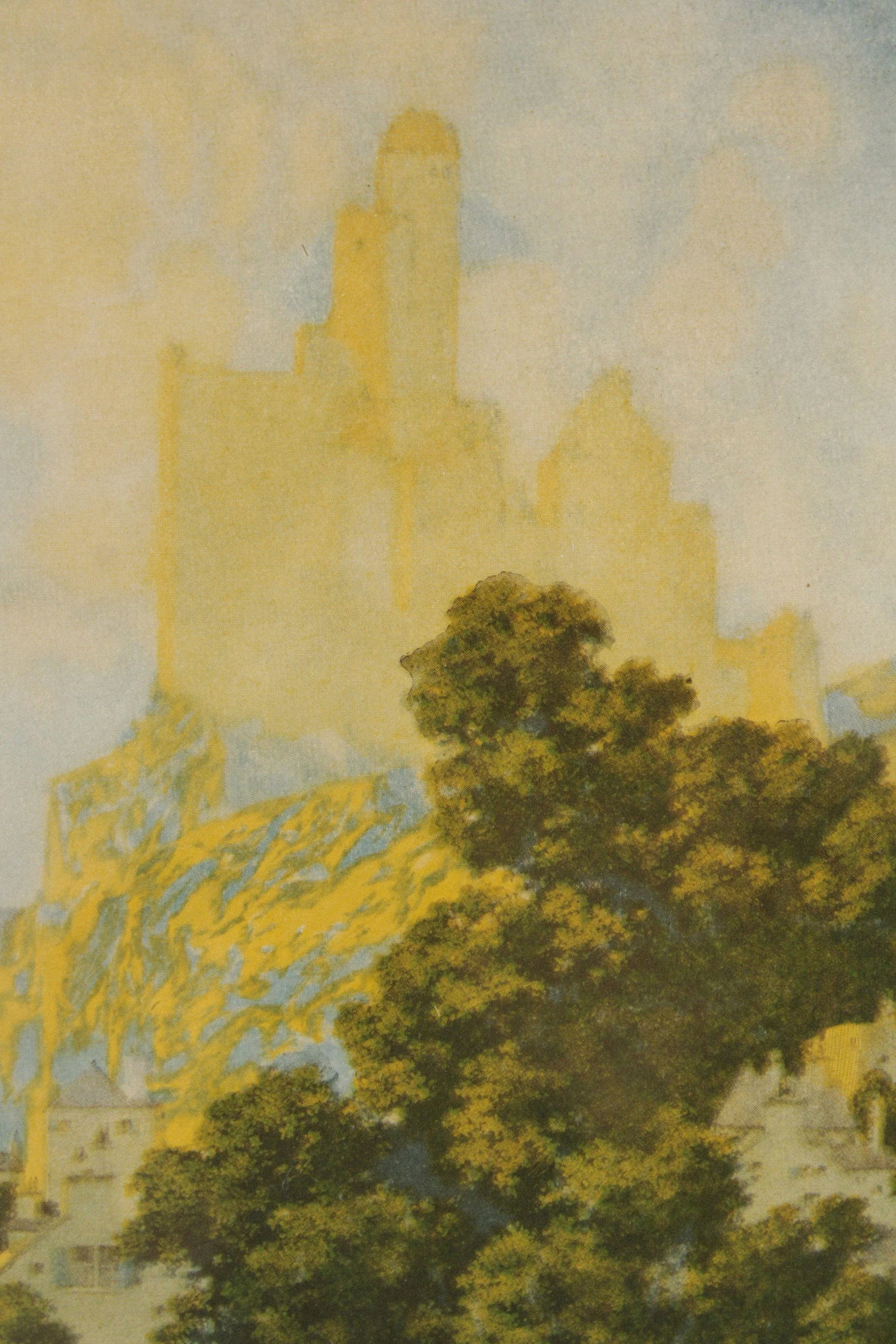 1920s Maxfield Parrish Arts & Crafts Framed 'the Knave Watching Violetta Depart' Print - 11